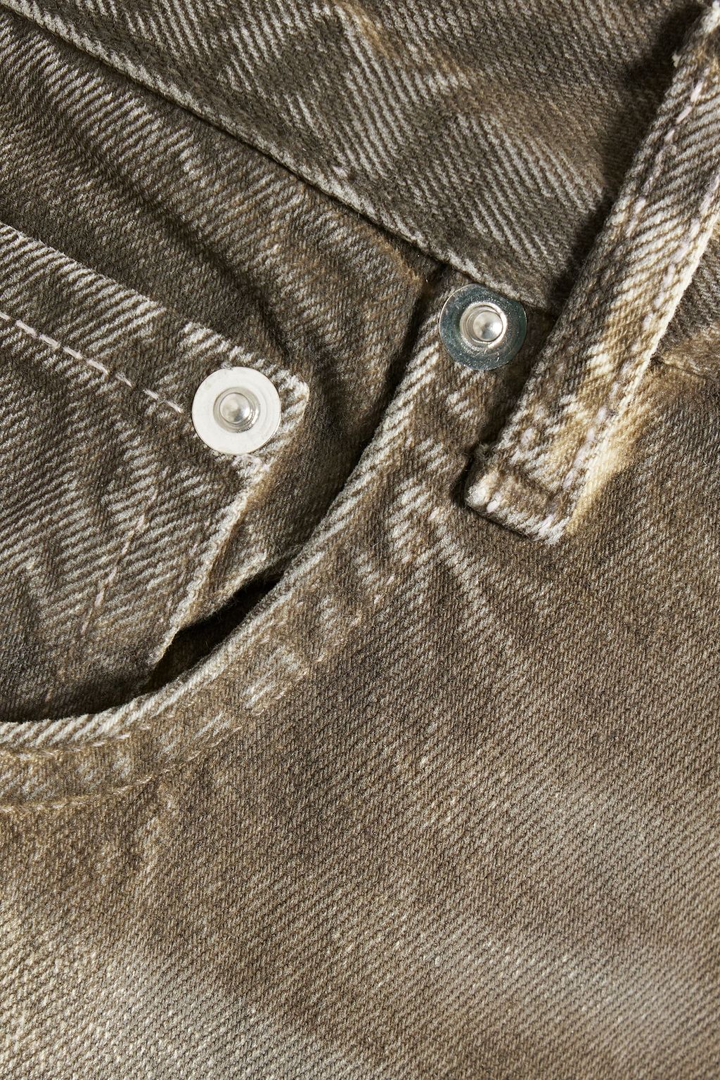 EB DENIM Metallic high-rise straight-leg jeans