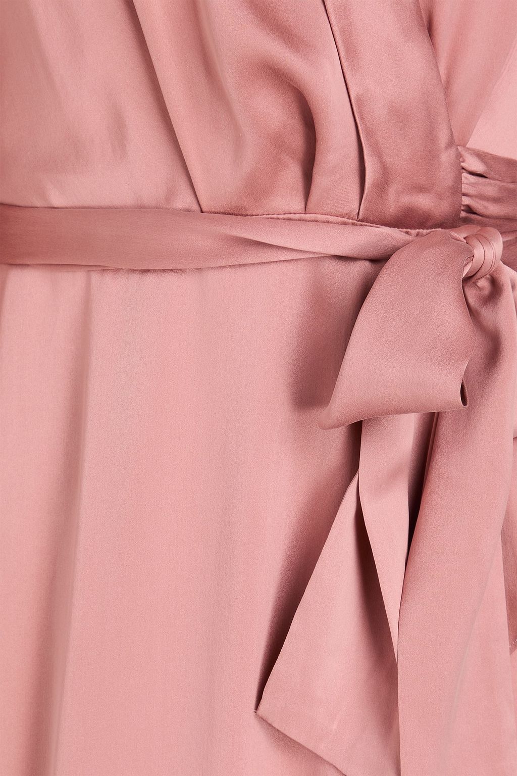 ZIMMERMANN Asymmetric ruffled silk-satin midi wrap dress