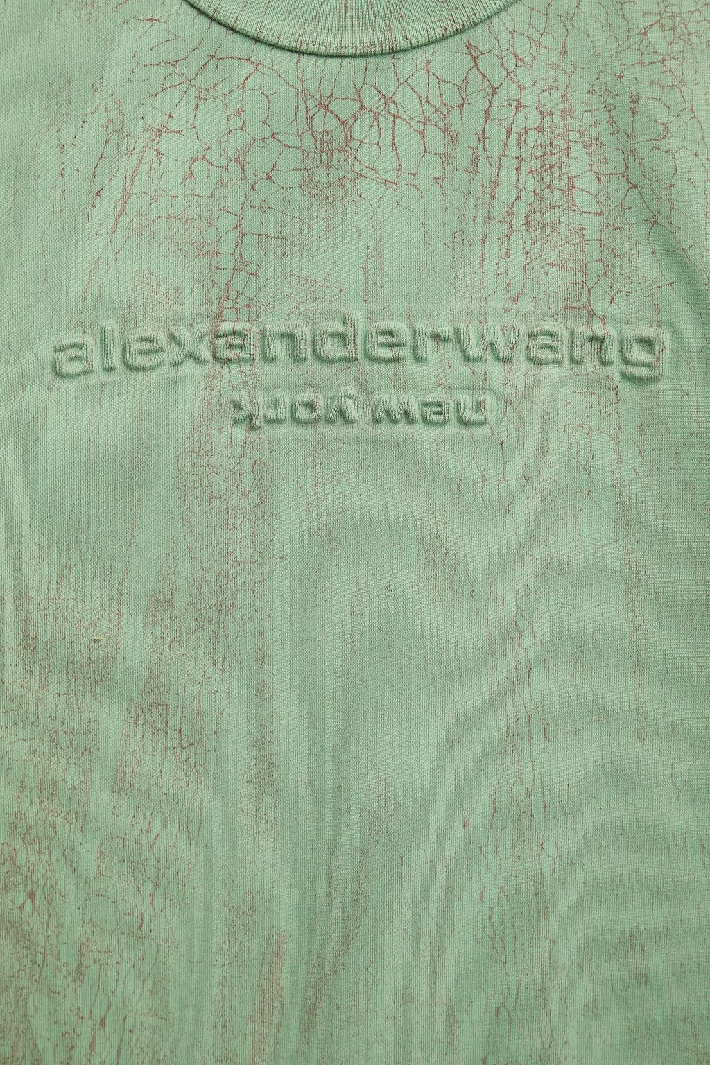 ALEXANDER WANG 아플리케 디테일 코튼 저지 티셔츠