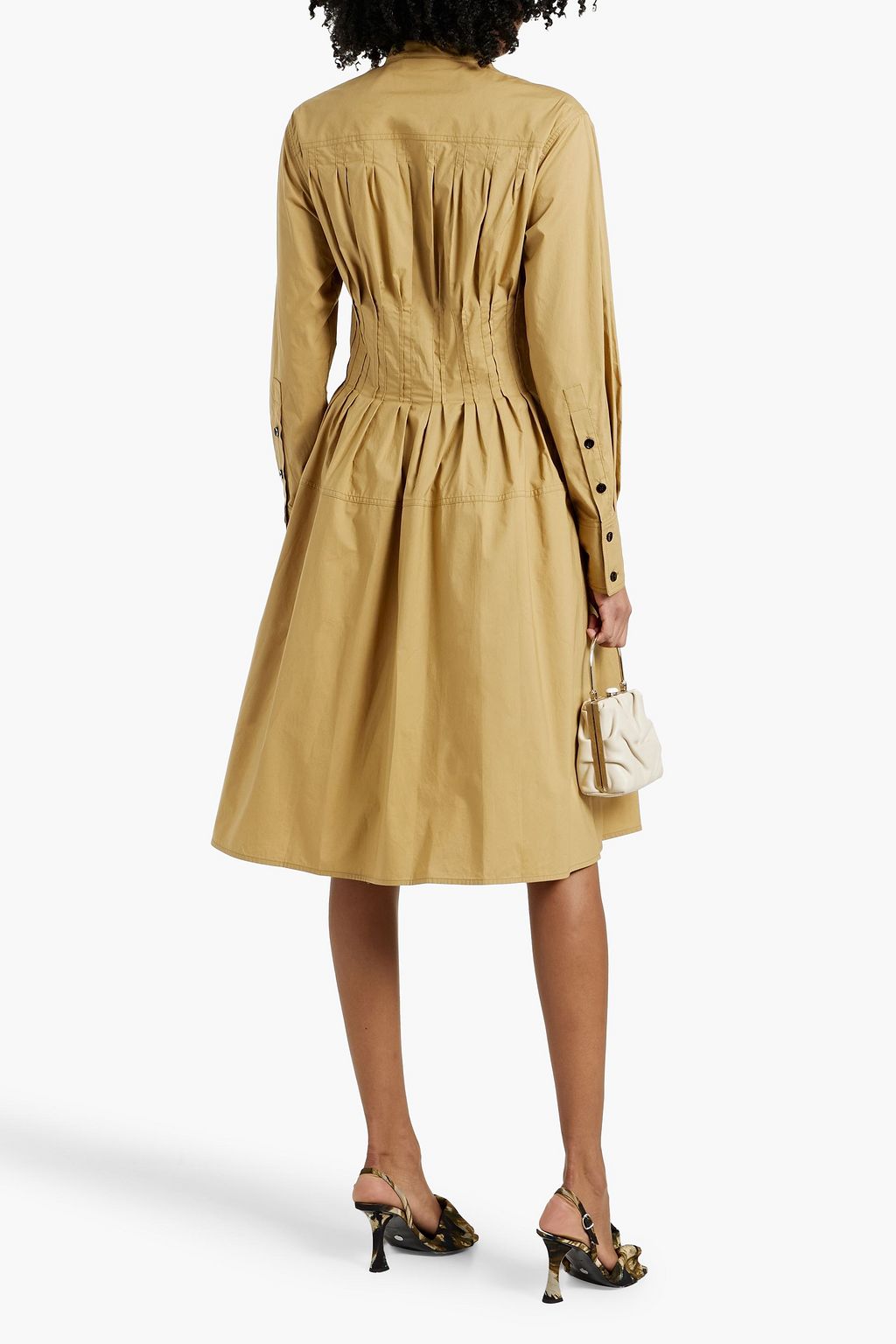 PROENZA SCHOULER Pintucked cotton-poplin dress