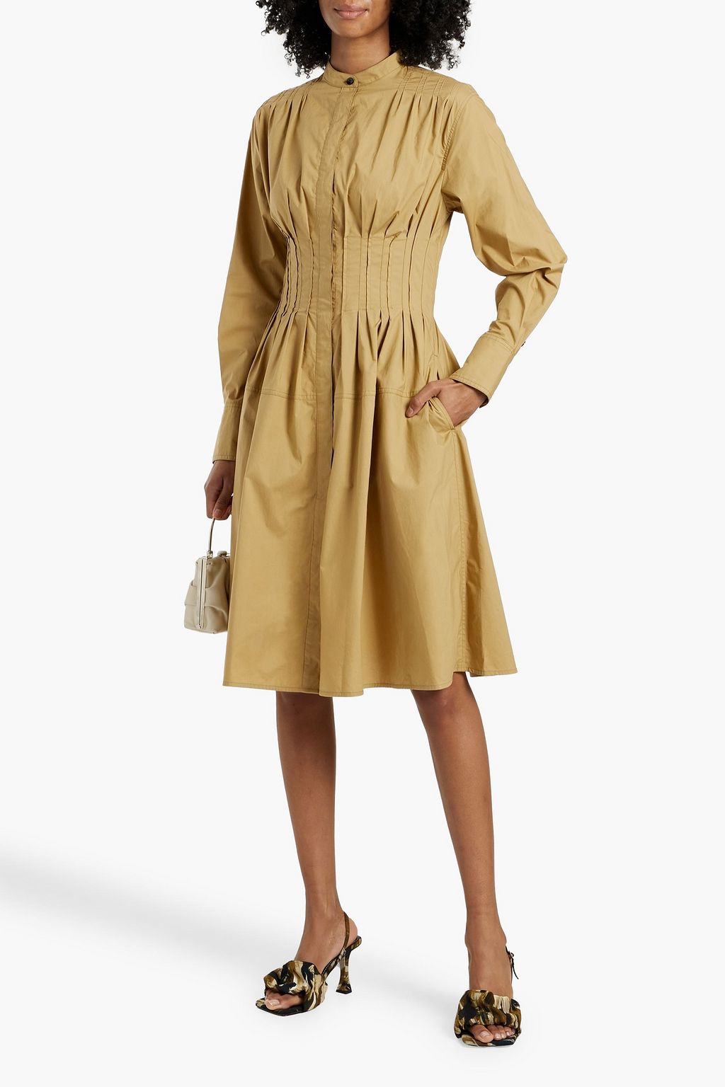 PROENZA SCHOULER Pintucked cotton-poplin dress