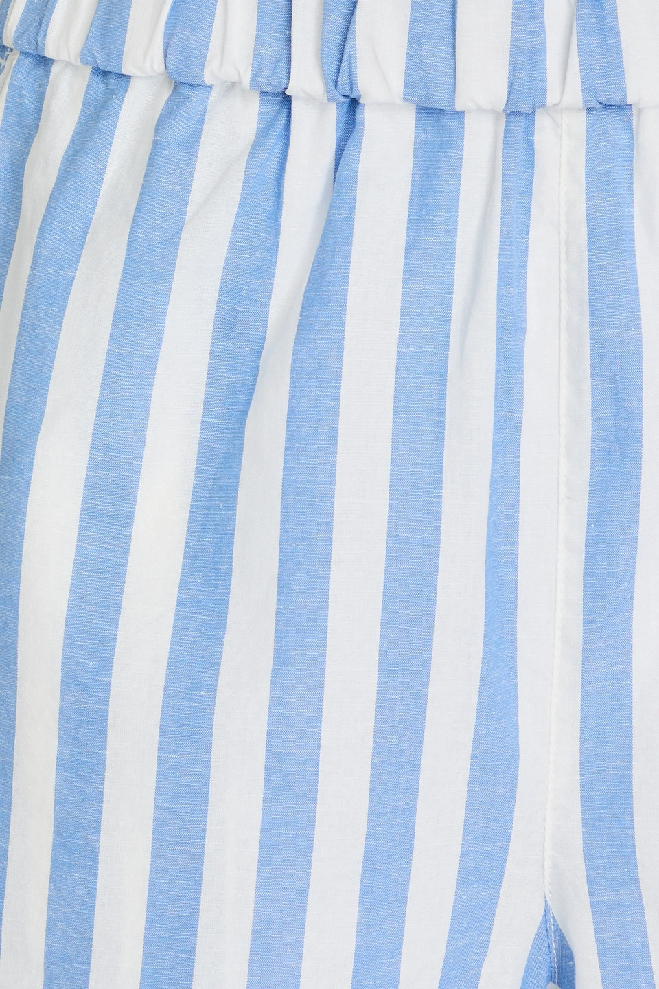 Alex Mill Striped Cotton And Linen-blend Shorts In Light Blue