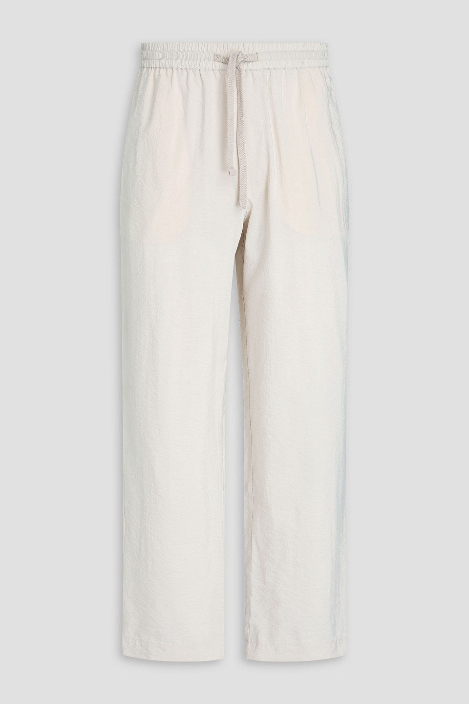 Frame Silk-blend Chinos In Ecru