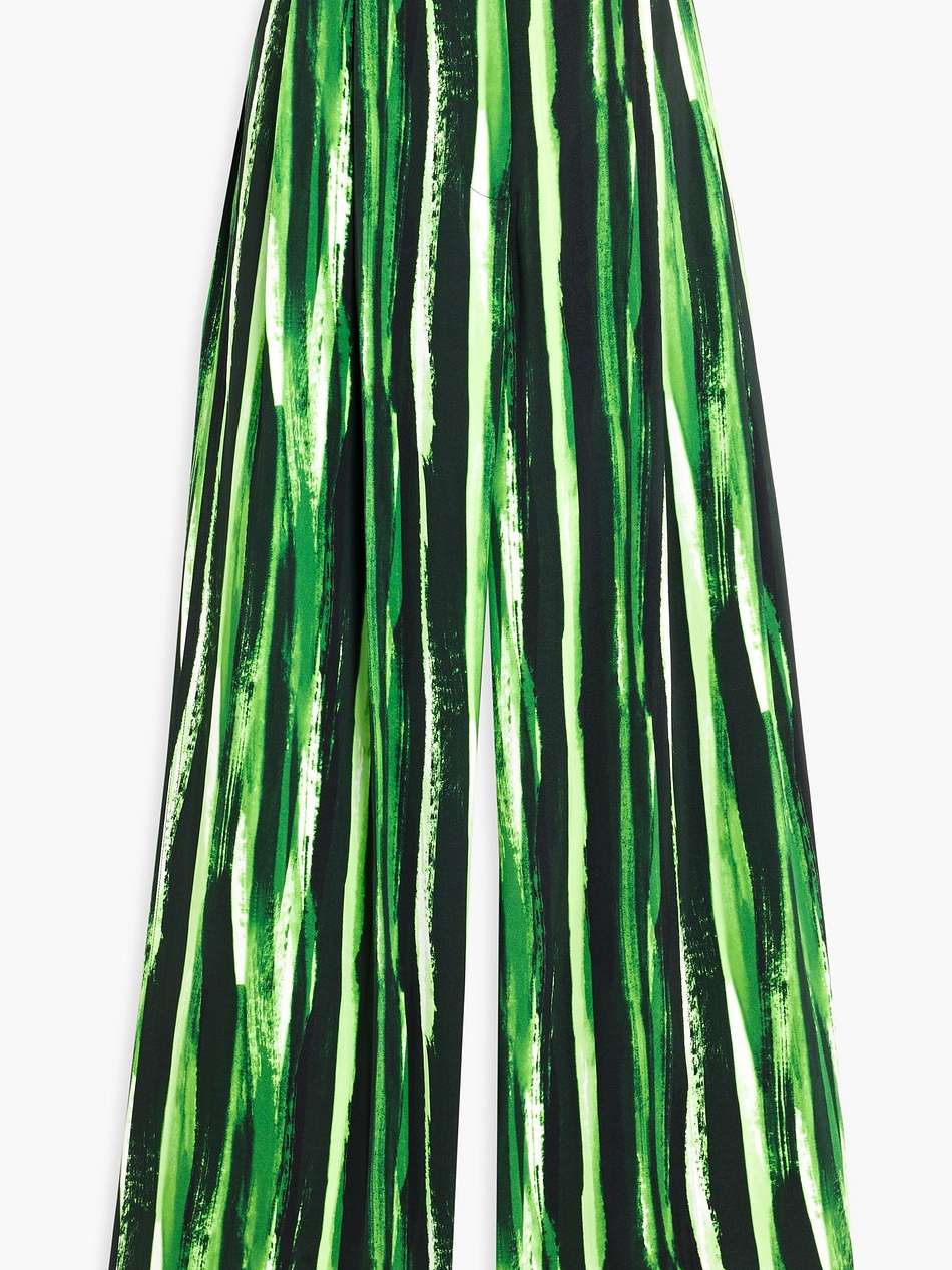 printed crepe wide-leg pants