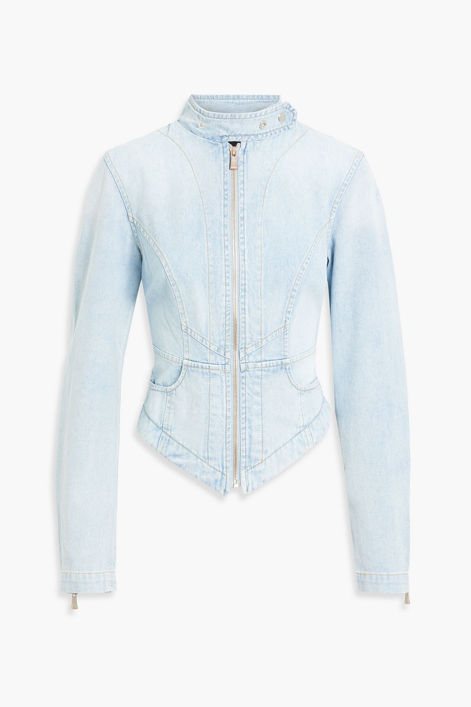 Eb Denim St. Croix Asymmetric Denim Jacket In Light Denim