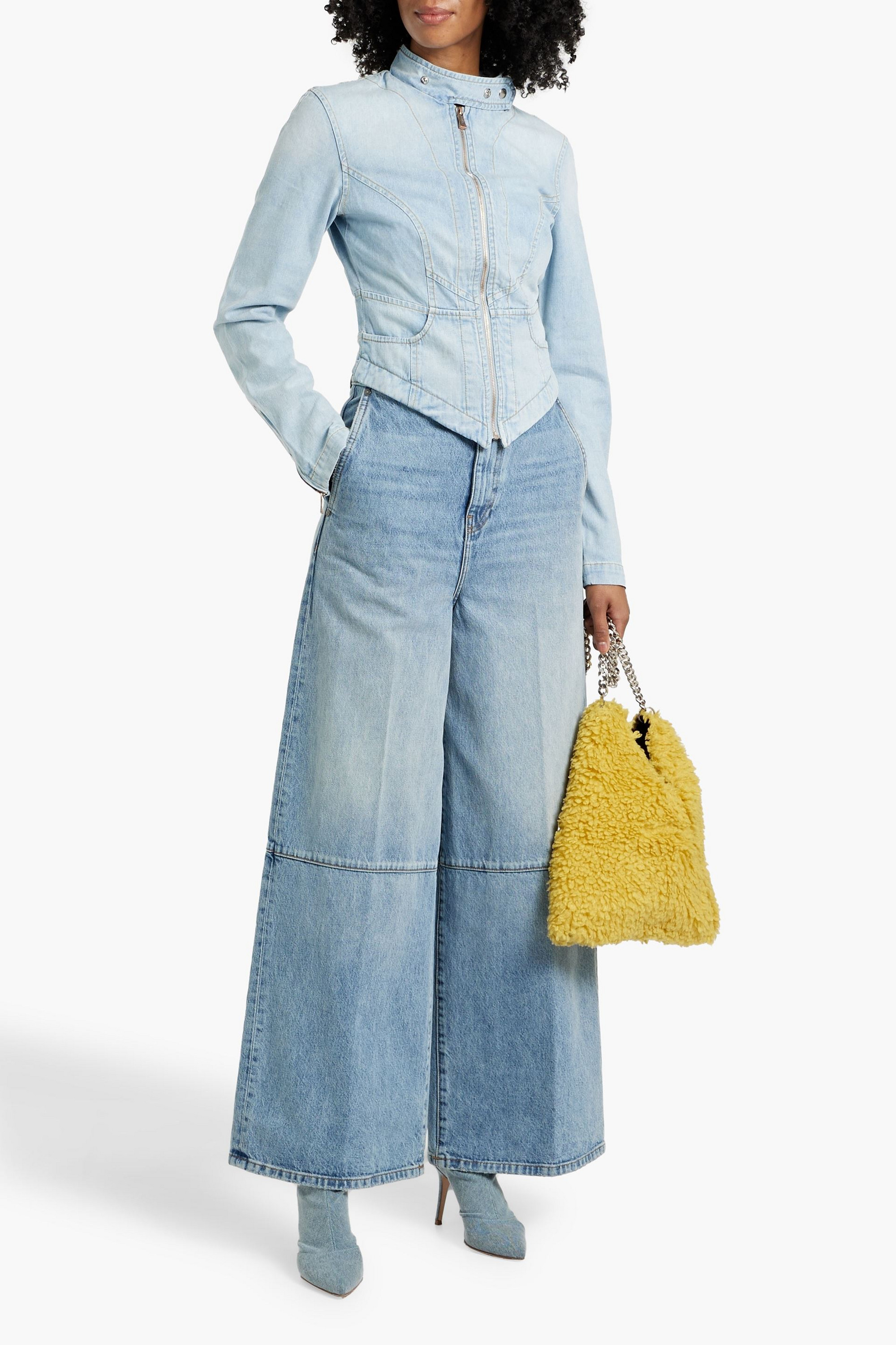 EB Denim St. Croix asymmetric denim jacket