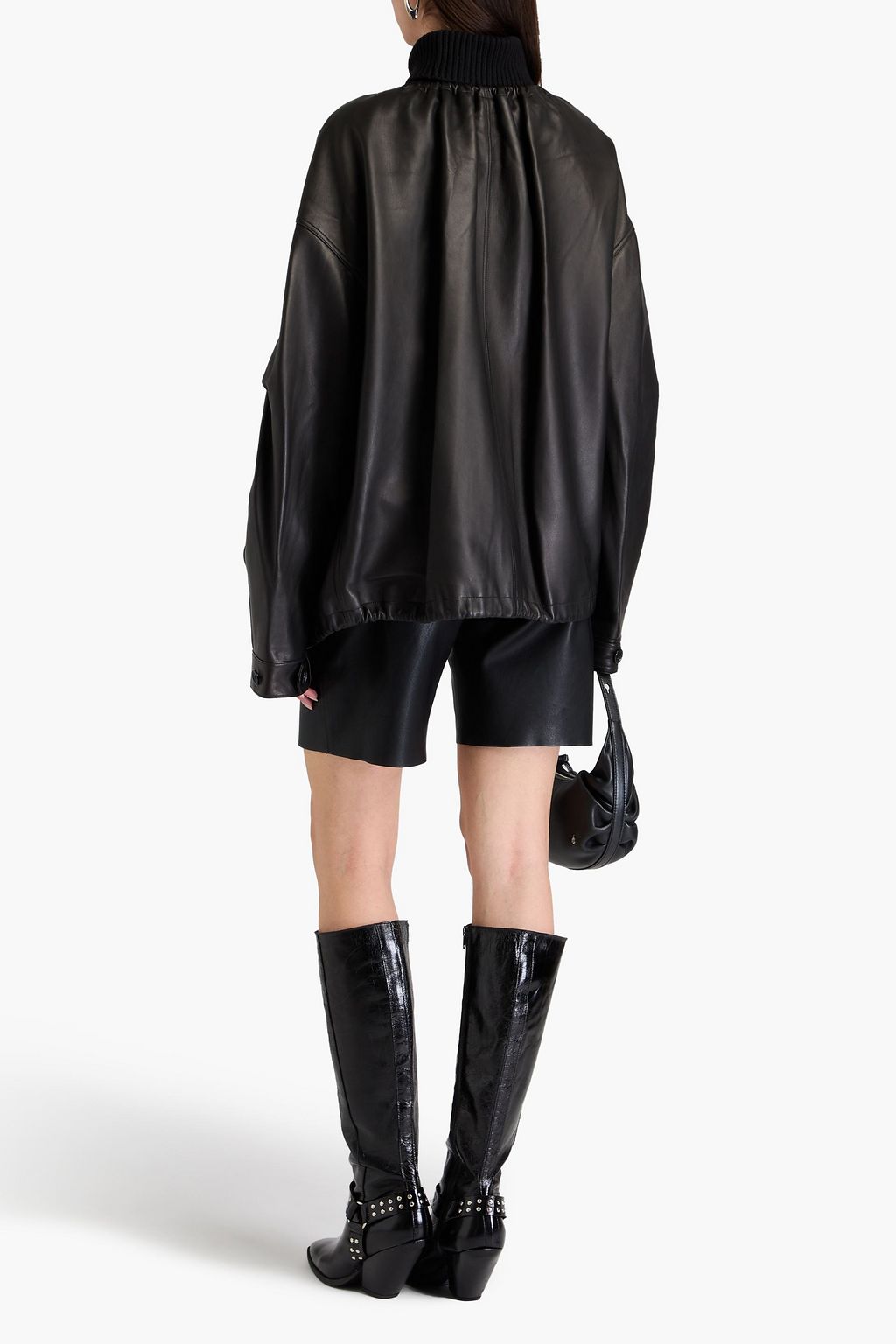 HELMUT LANG Oversized leather jacket