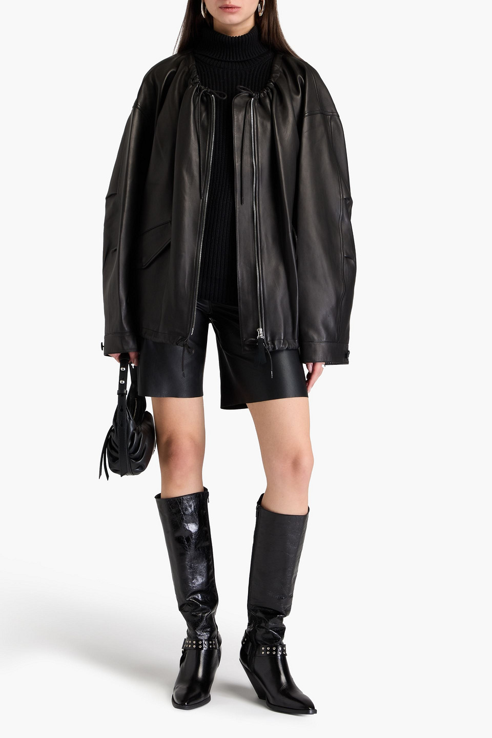 HELMUT LANG OVERSIZED LEATHER JACKET