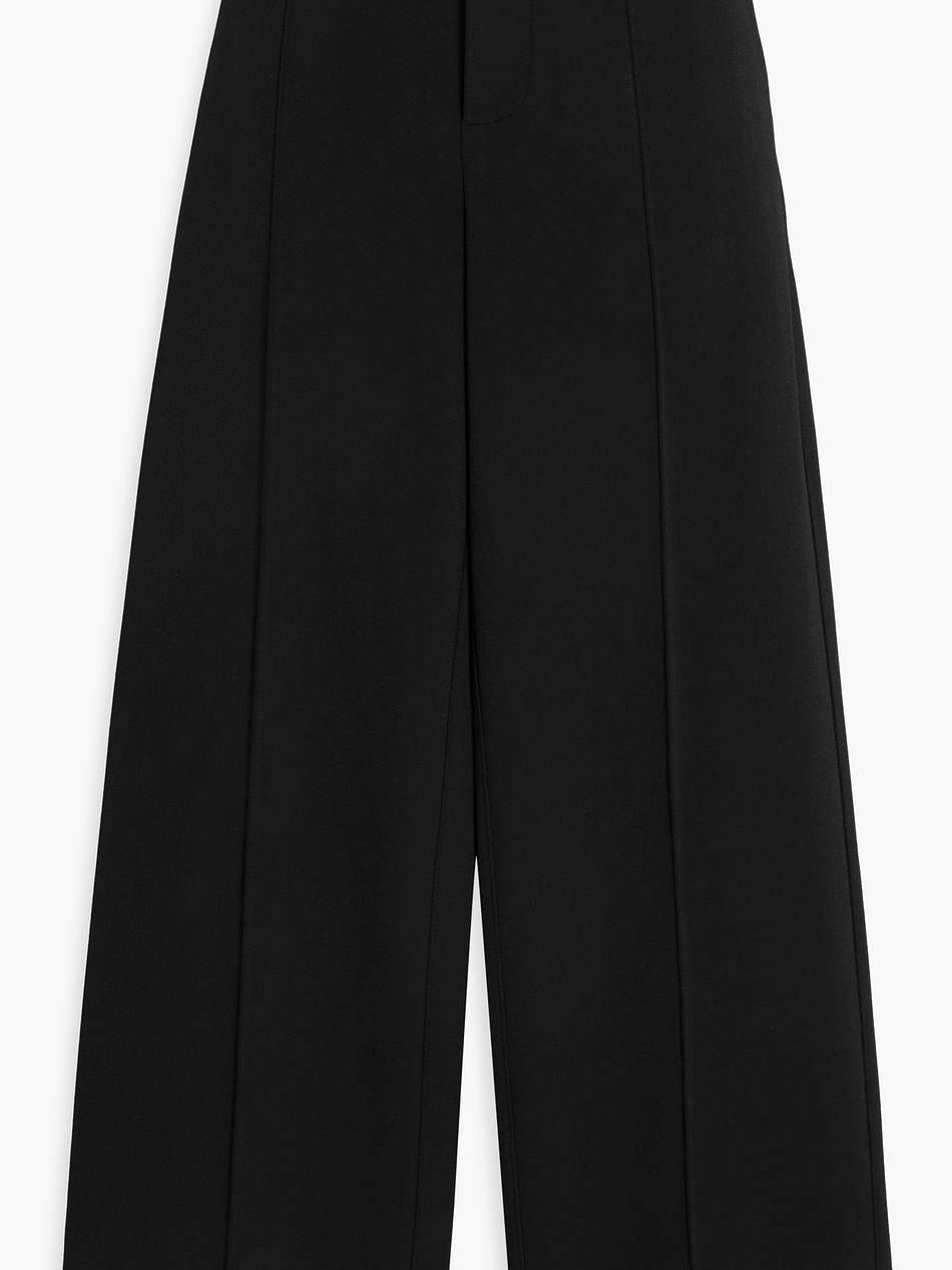 cropped crepe wide-leg pants