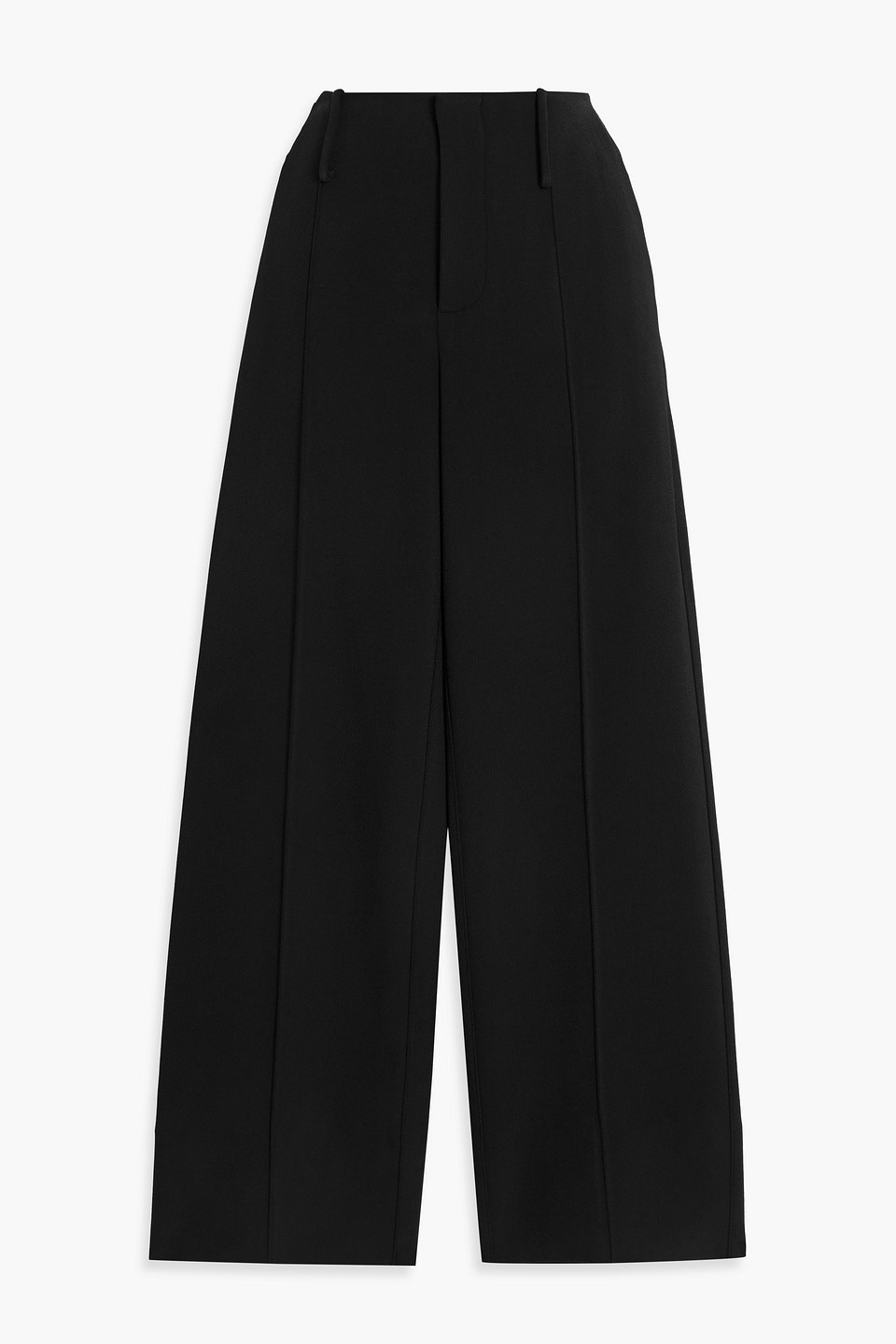 Proenza Schouler Cropped Crepe Wide-leg Pants In Black