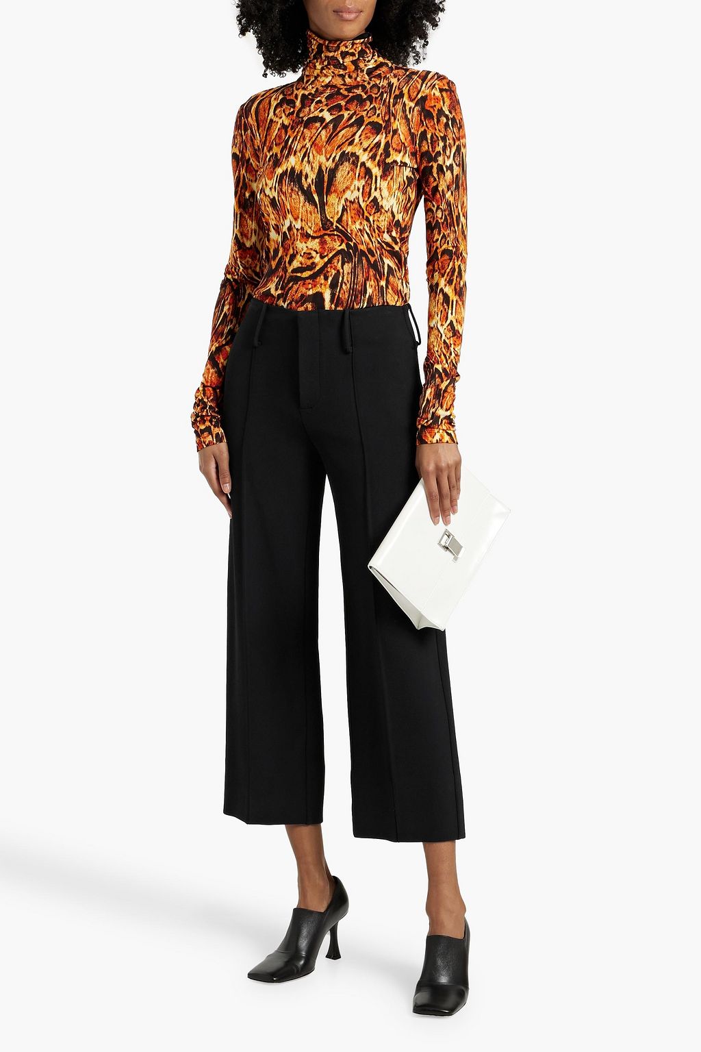 PROENZA SCHOULER Cropped crepe wide-leg pants