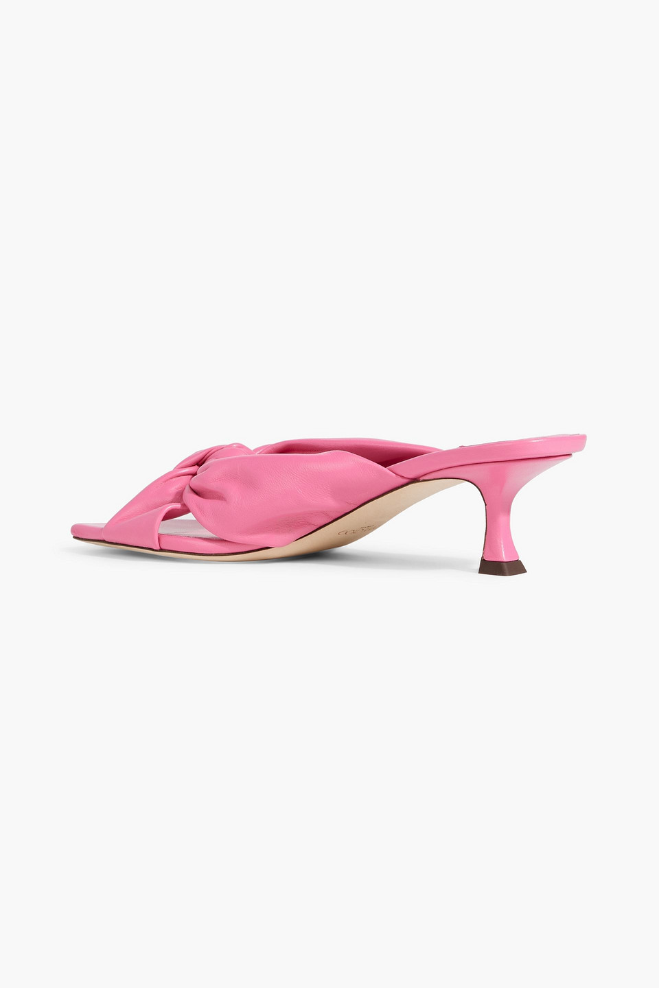 JIMMY CHOO AVENUE 50 TWISTED LEATHER MULES