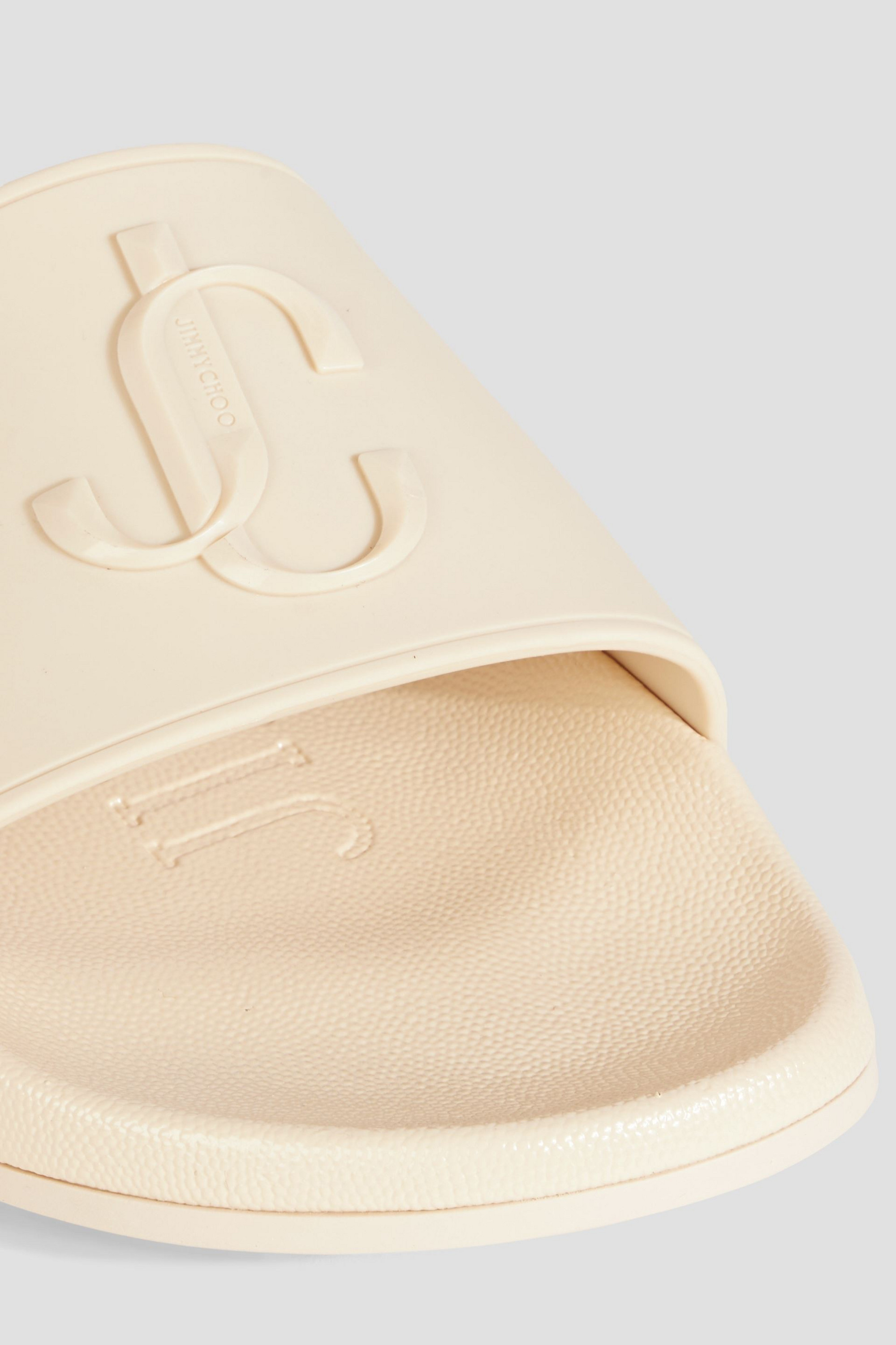 JIMMY CHOO Port embossed rubber slides