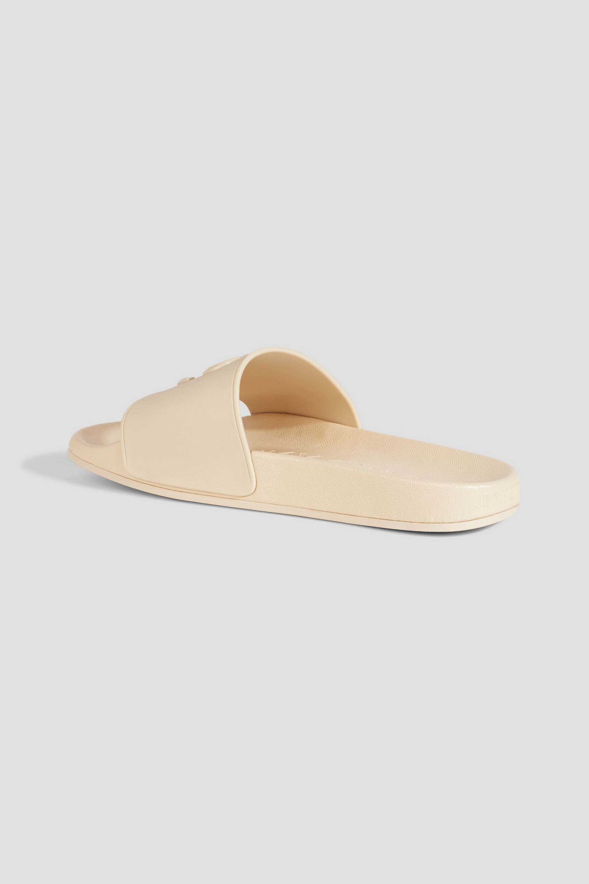 JIMMY CHOO Port embossed rubber slides