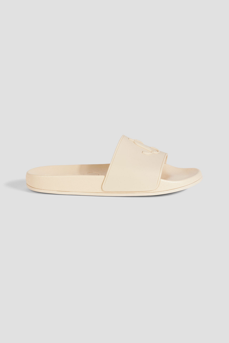 JIMMY CHOO PORT EMBOSSED RUBBER SLIDES