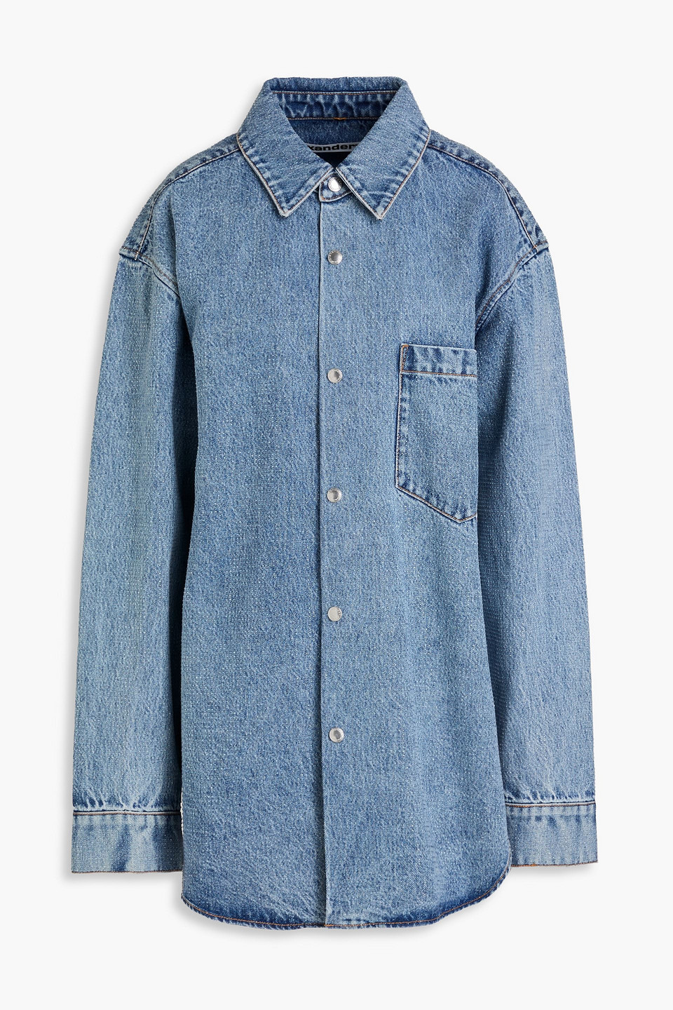 Alexander Wang Oversized-jeanshemd In Hellblauer Denim