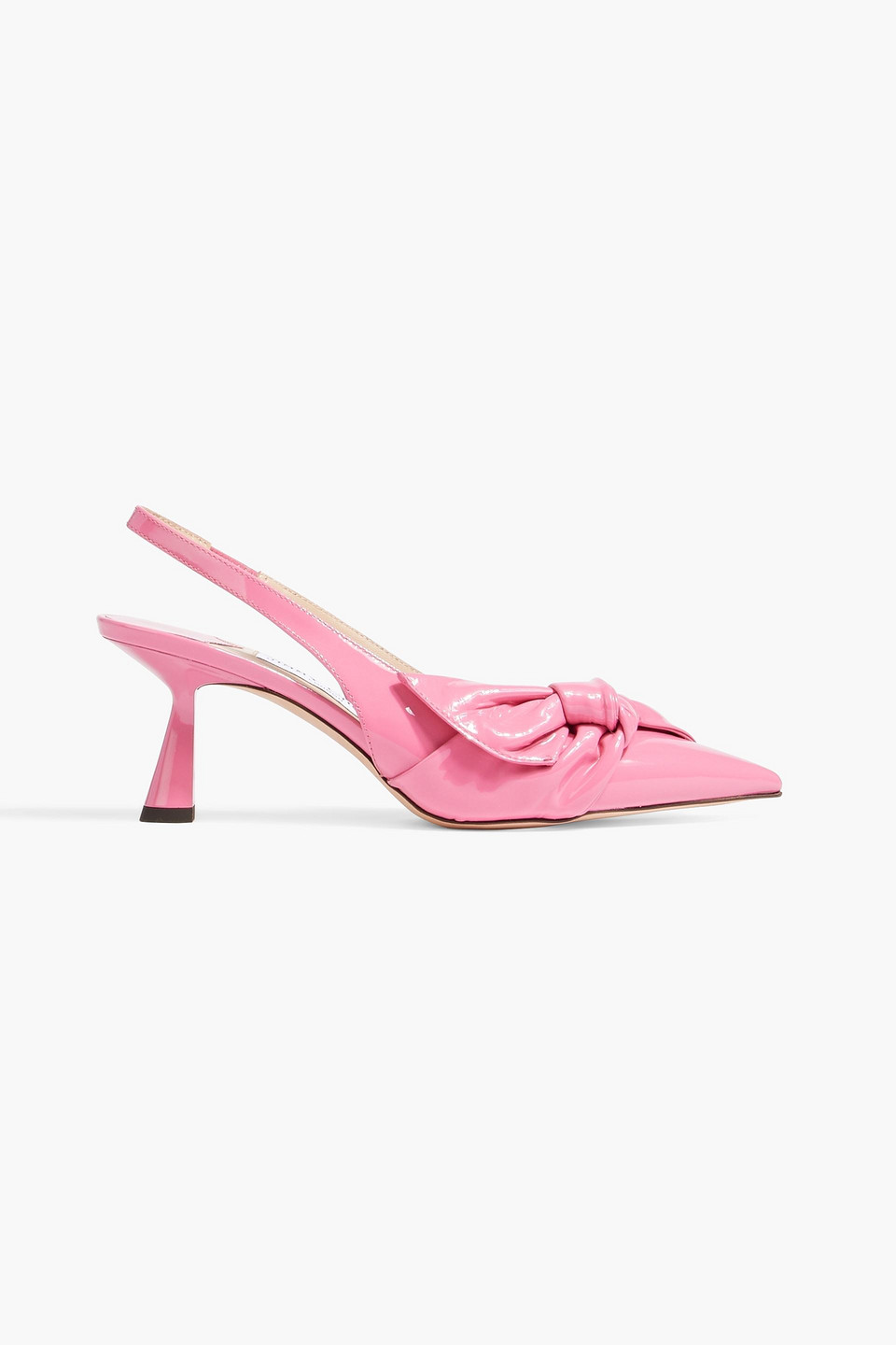 Jimmy Choo Elinor Sb 65 Pointed-toe Slingback Pumps In Pink Patent Leather In Bubblegum