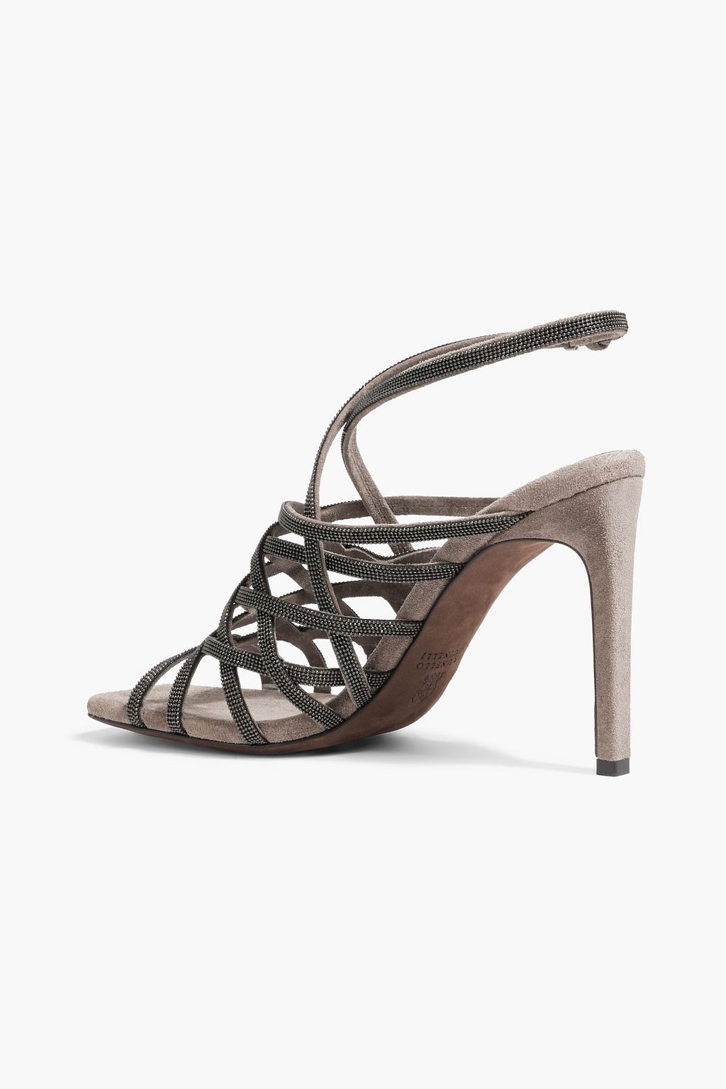 BRUNELLO CUCINELLI Bead-embellished suede sandals