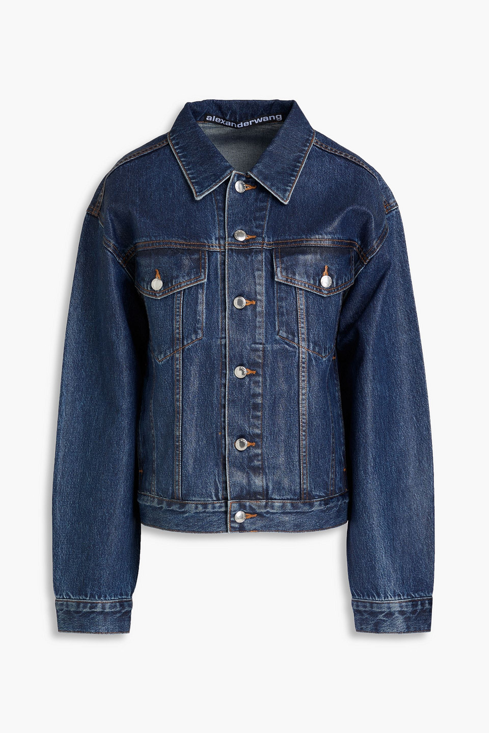 Embossed denim jacket
