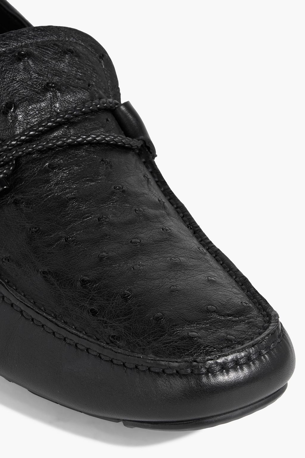 FERRAGAMO Front 4 embellished leather loafers