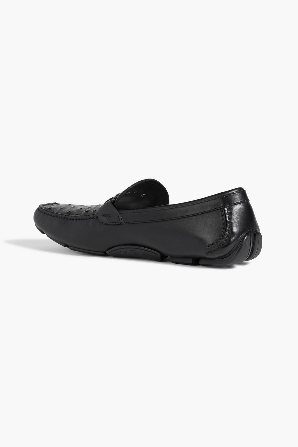 FERRAGAMO Front 4 embellished leather loafers