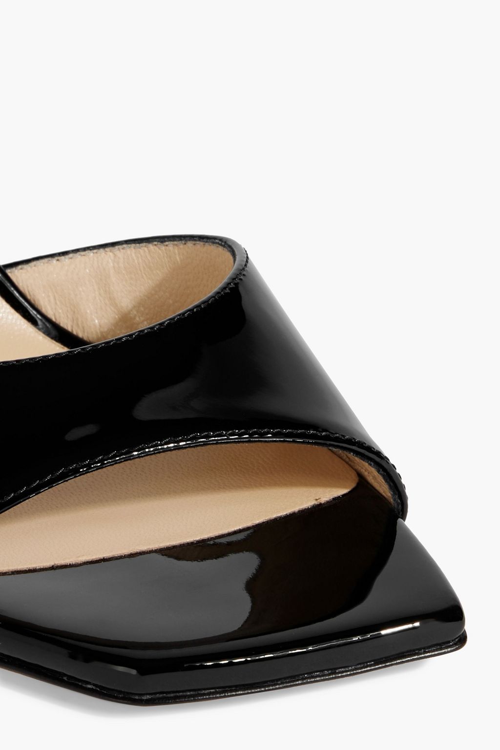 JIMMY CHOO Brien 85 patent-leather wedge sandals | THE OUTNET