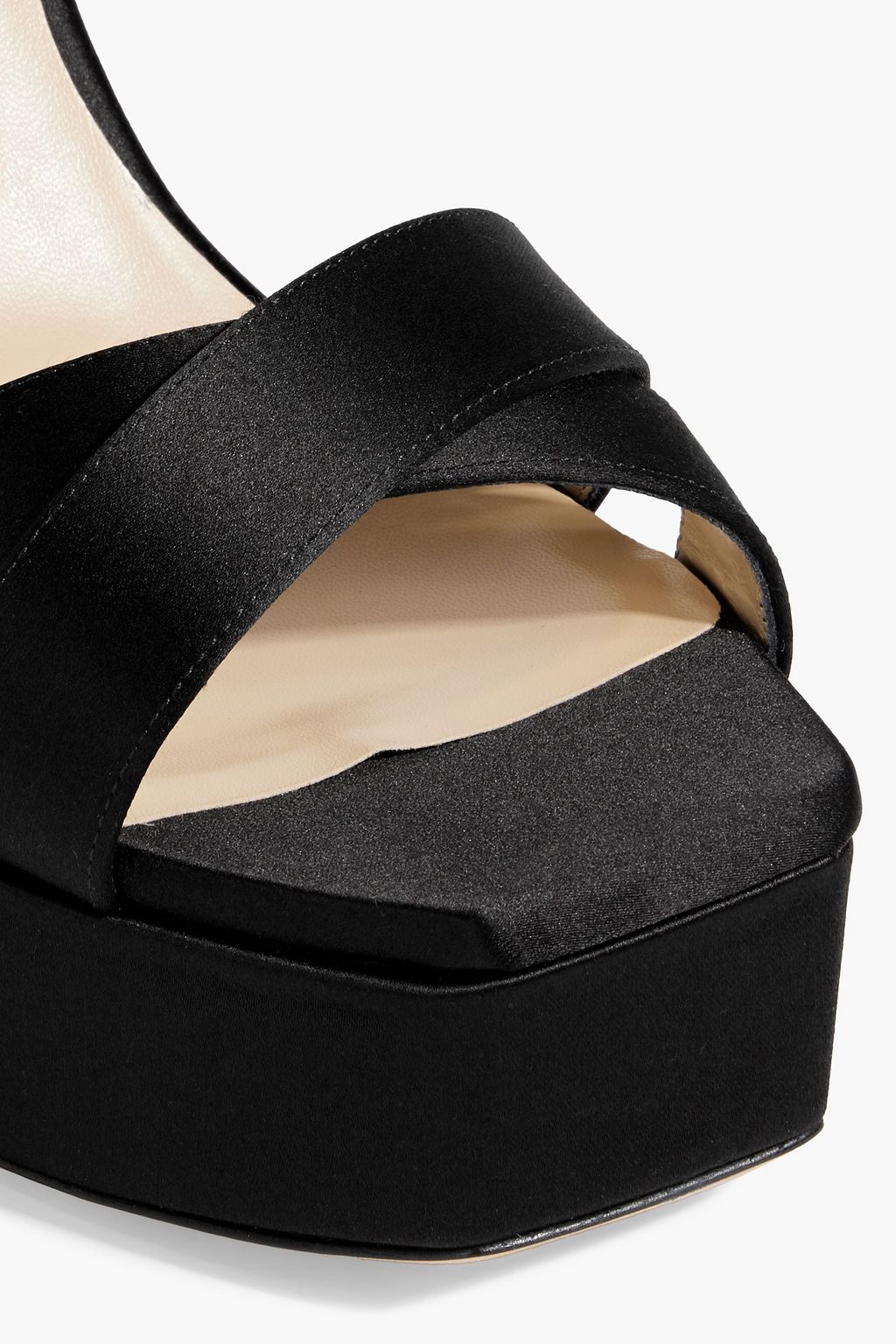 JIMMY CHOO Gaia 140 satin platform sandals