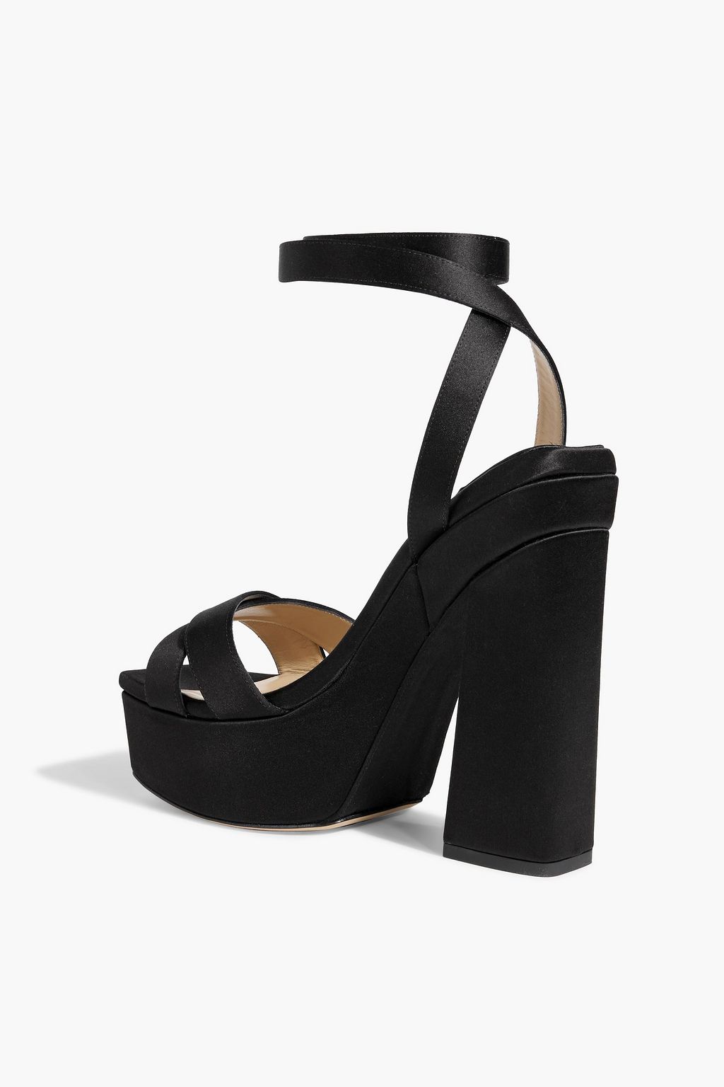 JIMMY CHOO Gaia 140 satin platform sandals