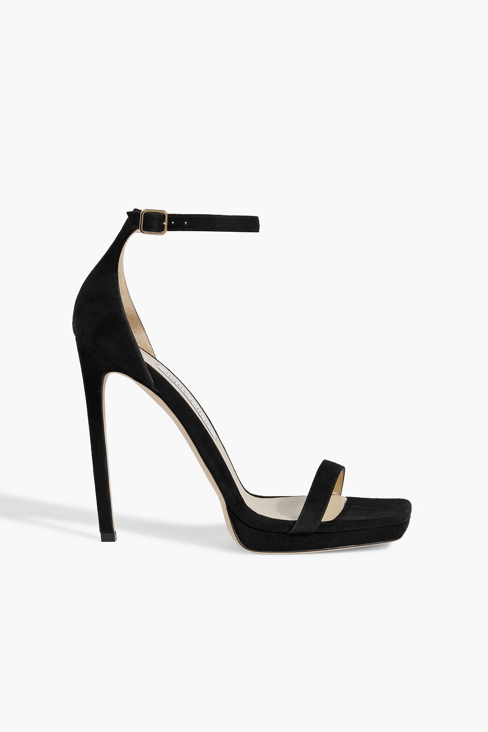 Jimmy Choo Alva 120 Suede Sandals In Black