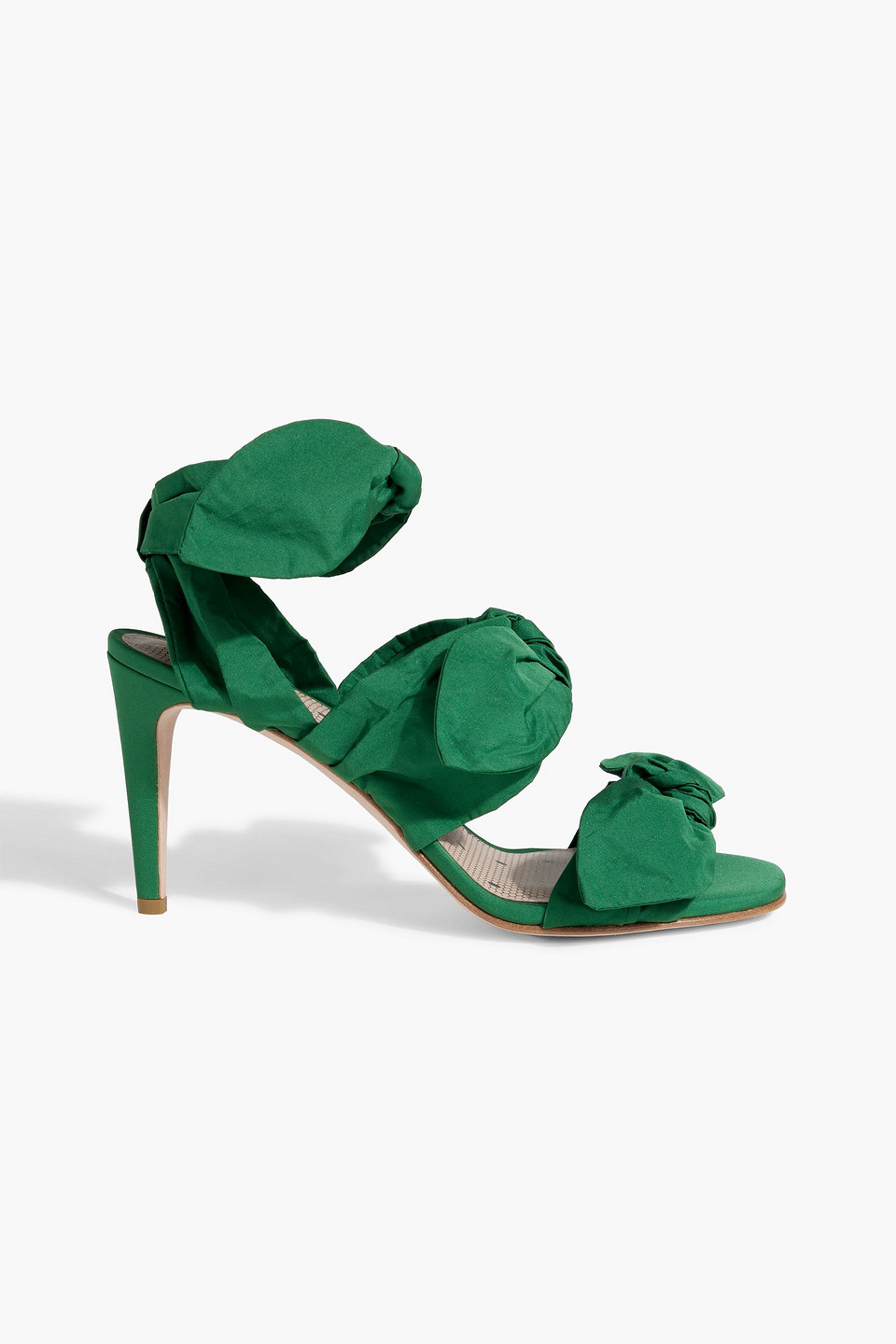 RED(V) Knotted taffeta sandals