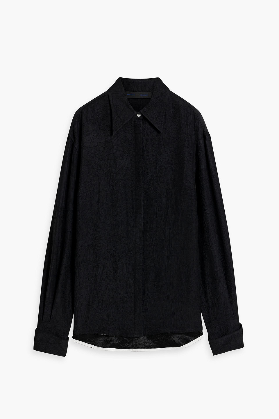 Proenza Schouler Crinkled Twill Shirt In Black