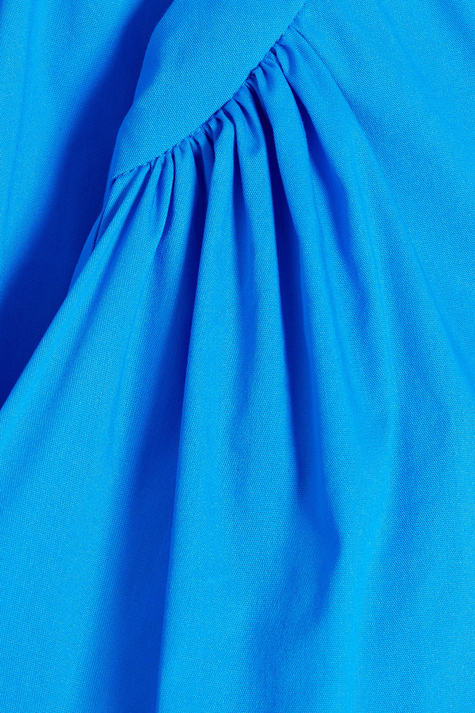 Diane Von Furstenberg Damon Ruffle Sleeve Cotton Blend Midi Dress In Azure