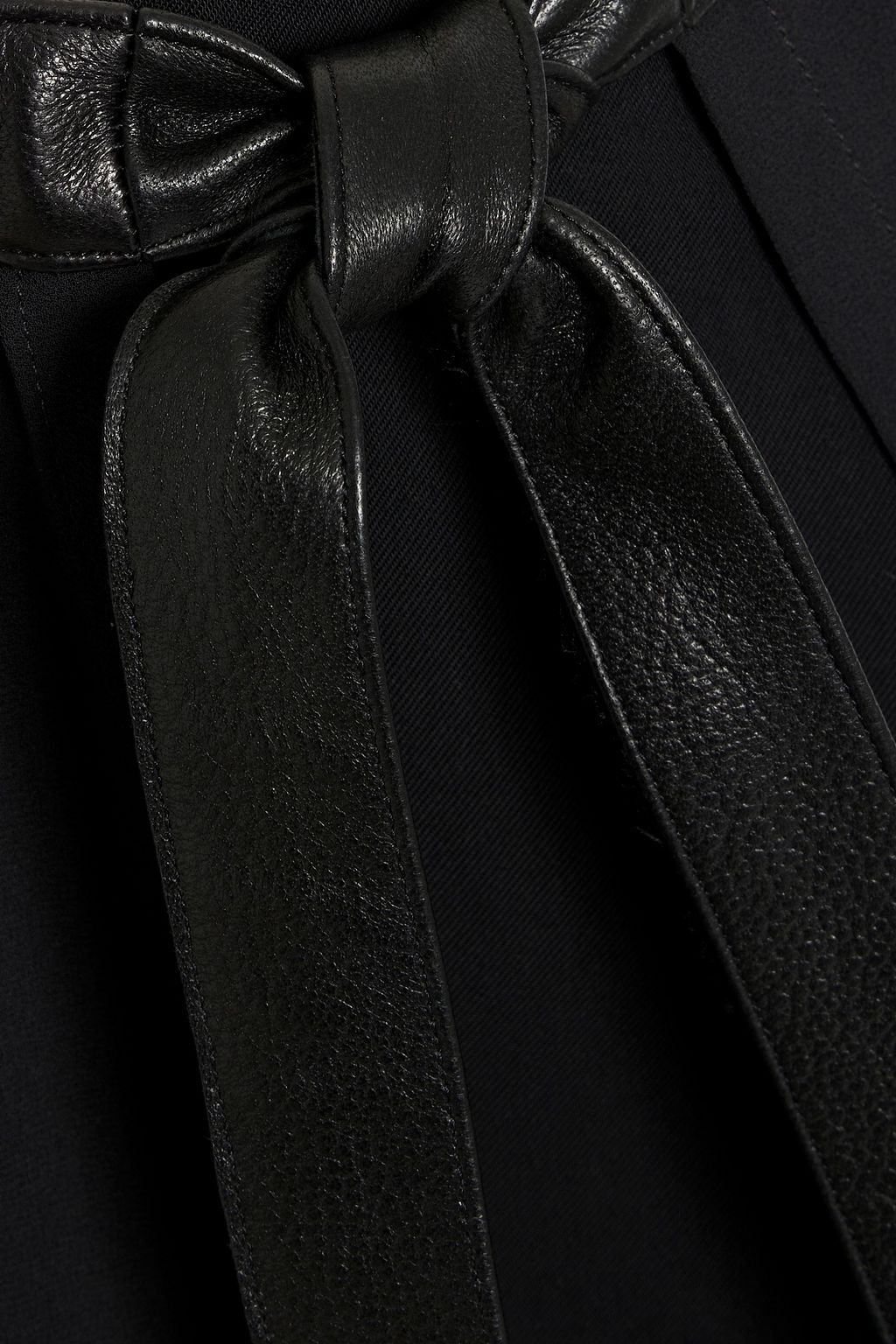 PROENZA SCHOULER Leather-trimmed layered chiffon skirt