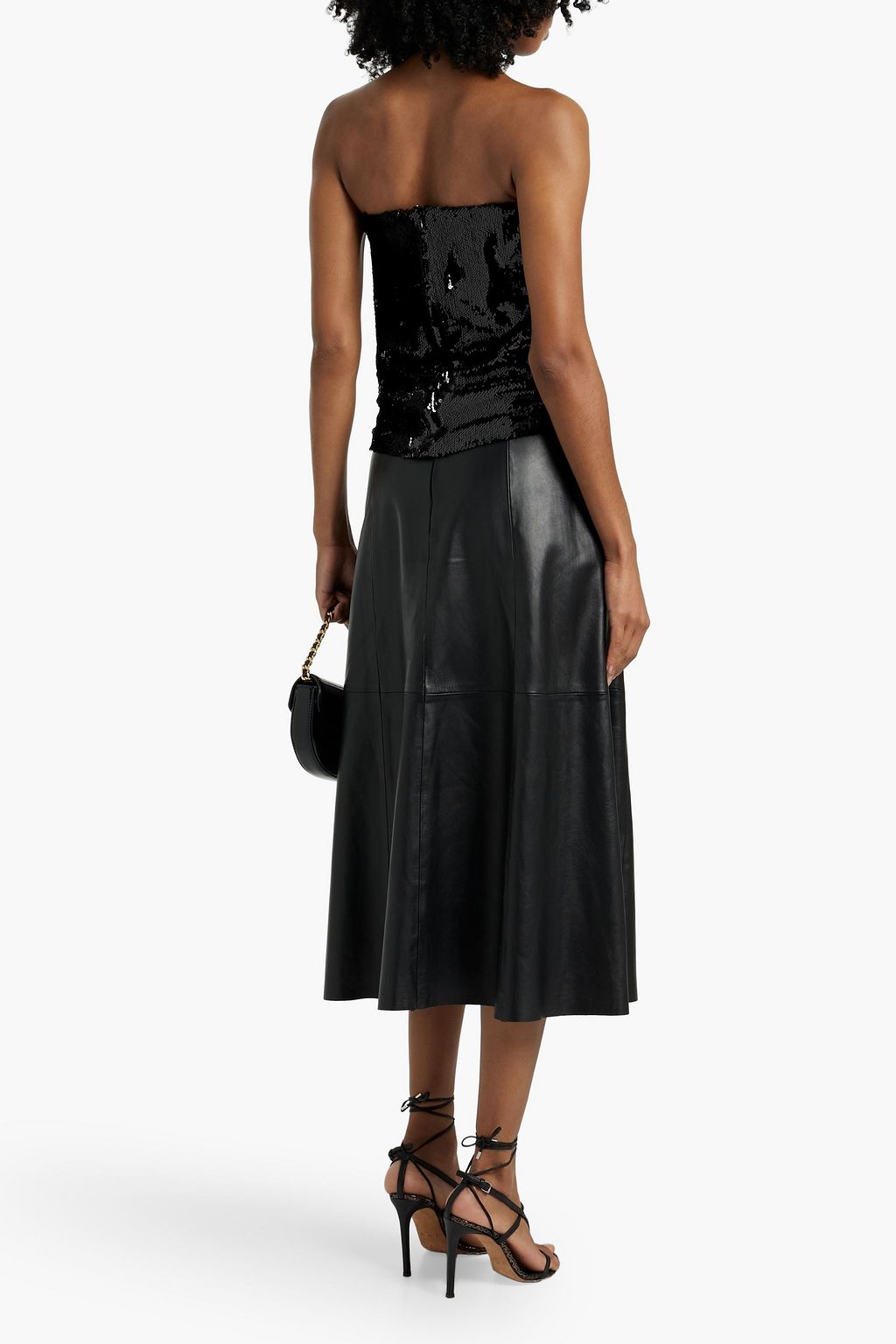 ISABEL MARANT Mandy sequined cotton bustier top