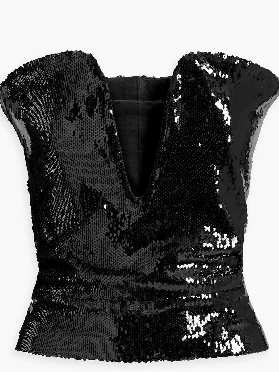 mandy sequined cotton bustier top