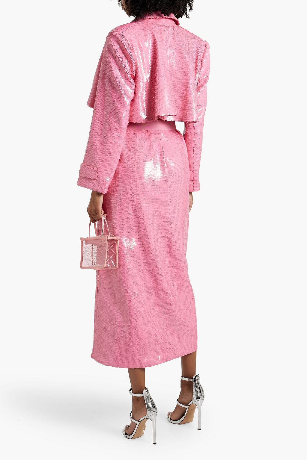 HUISHAN ZHANG Arthur sequined tulle trench coat
