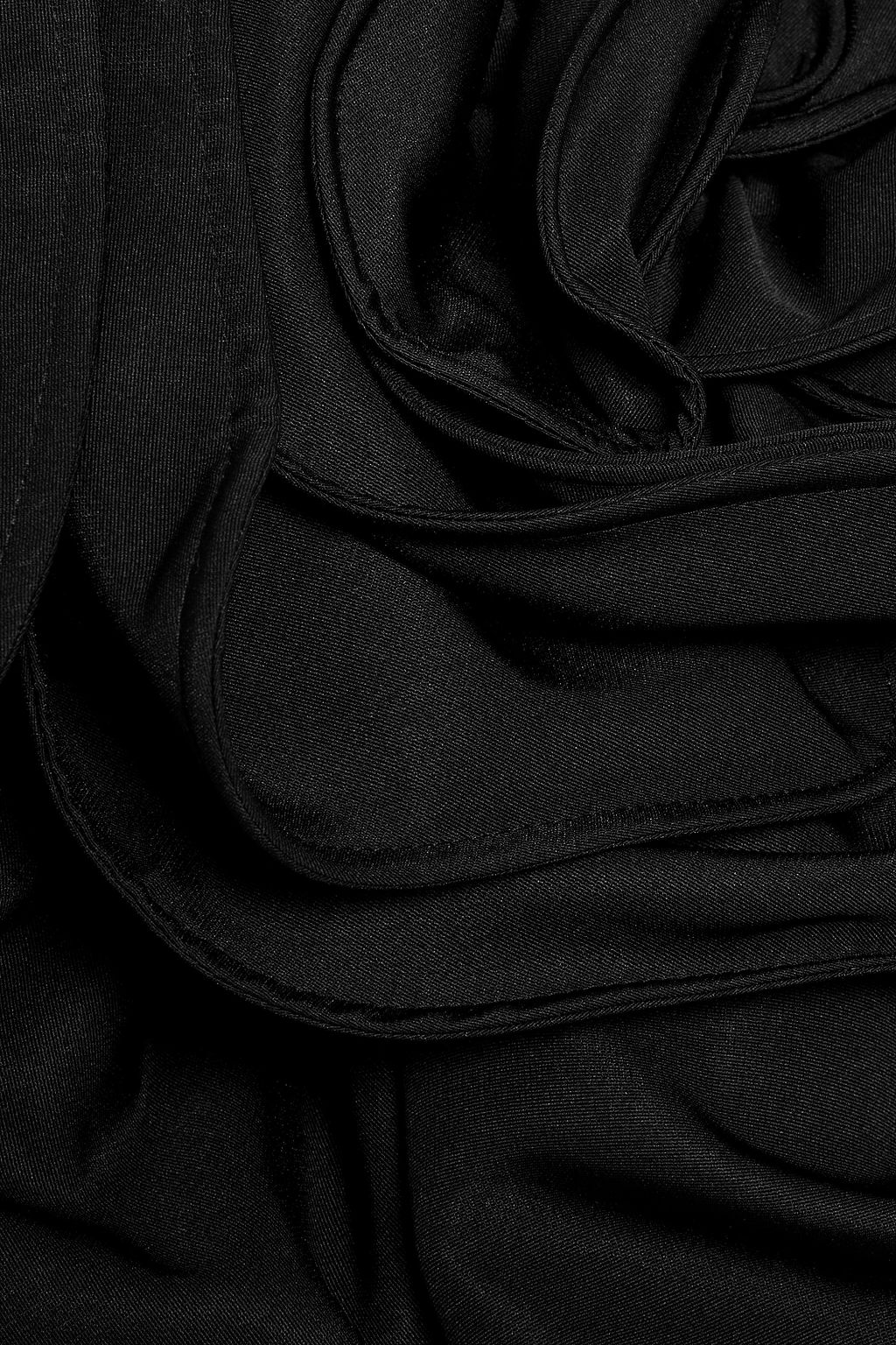 HUISHAN ZHANG Floral-appliquéd faille skirt