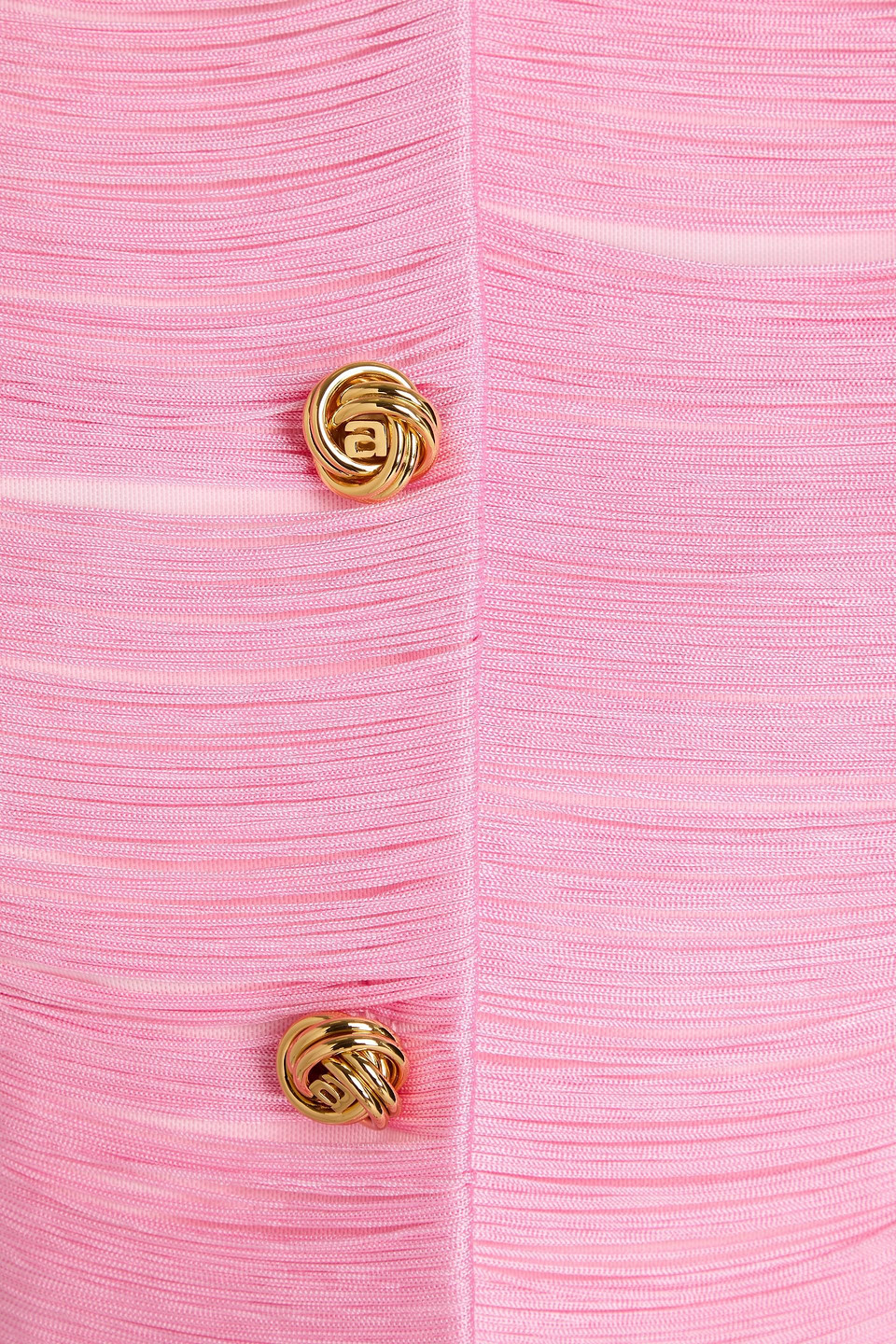 Alexander Wang Cropped Jacke Aus Mesh Mit Fransen In Baby-pink