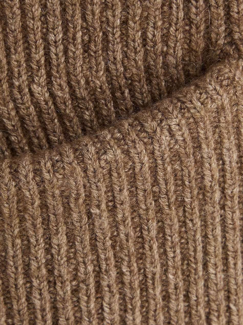 mélange ribbed-knit mini dress