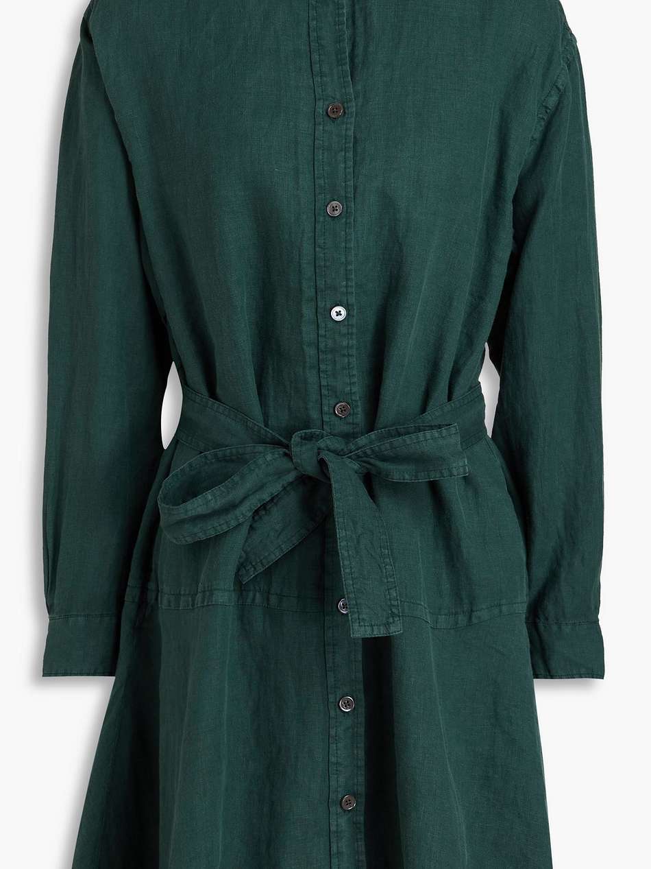 linen mini shirt dress