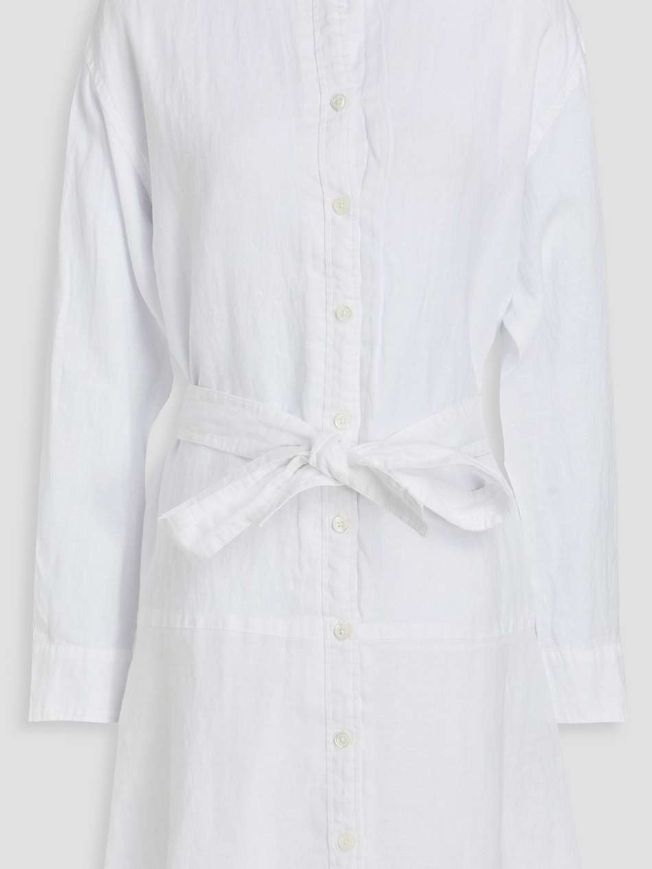 linen mini shirt dress