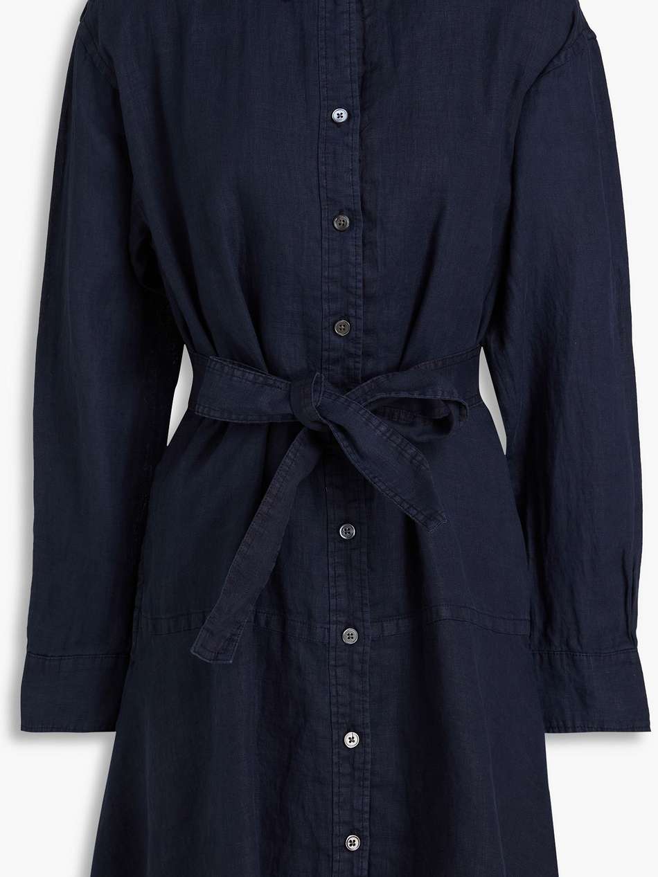 linen mini shirt dress