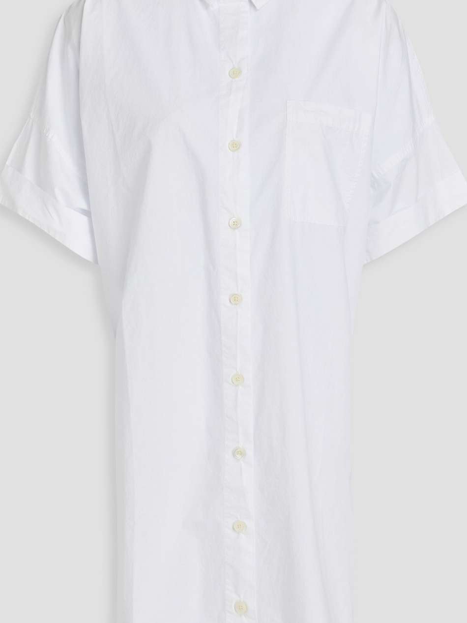 cotton-poplin mini shirt dress