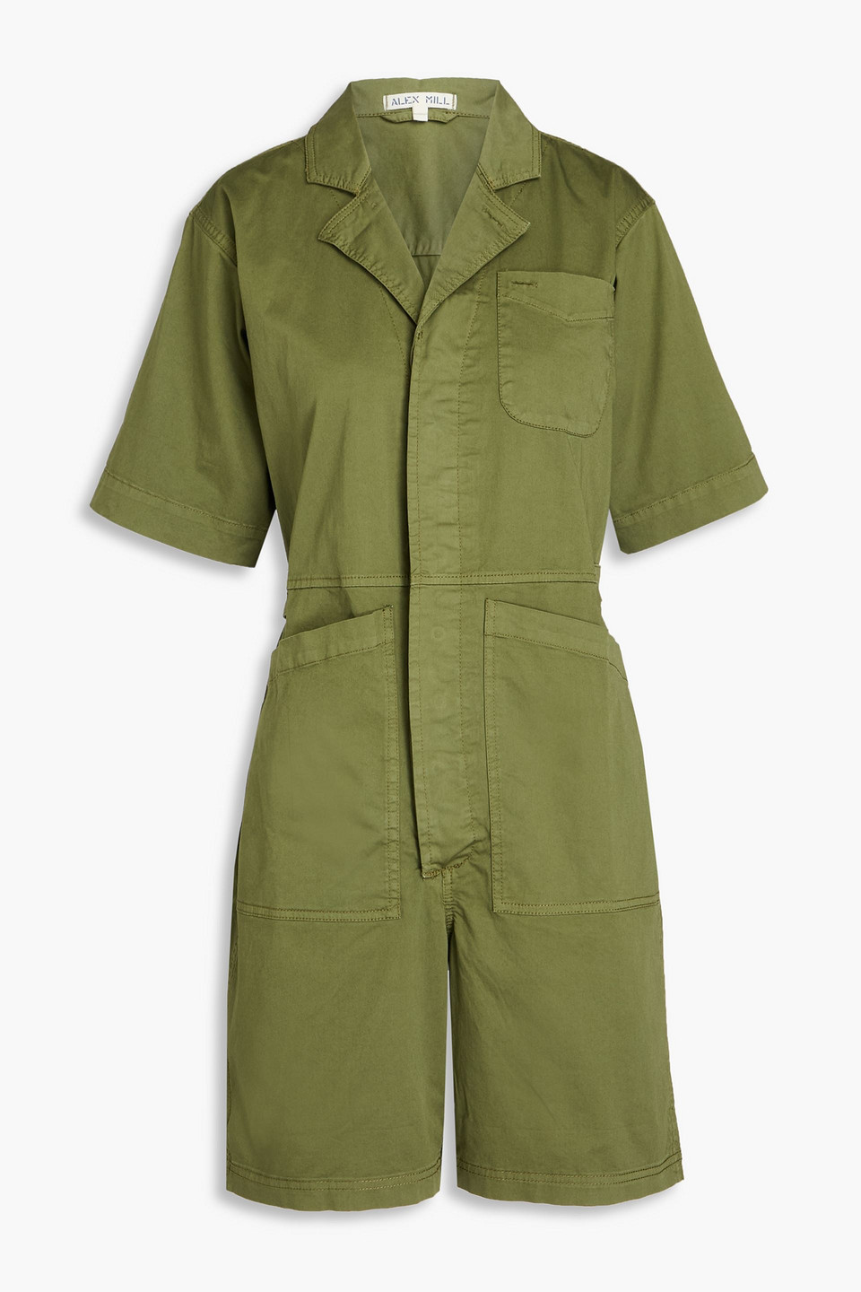 Cotton-blend poplin playsuit