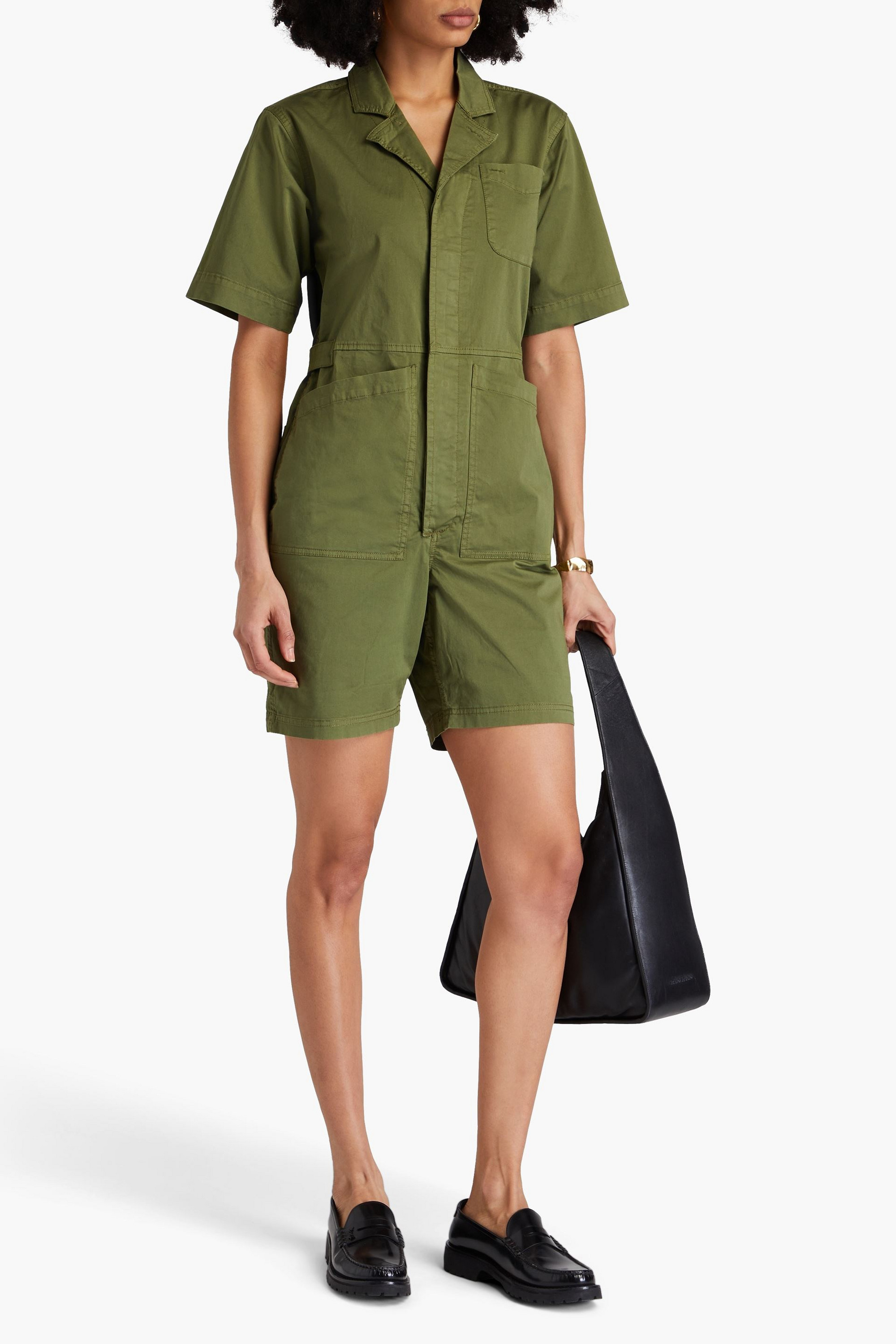 Alex Mill Cotton-blend poplin playsuit