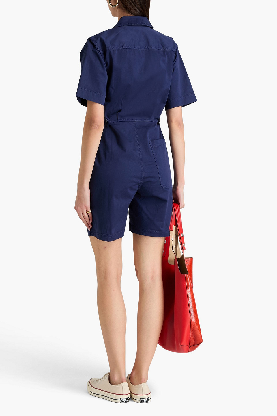 ALEX MILL COTTON-BLEND POPLIN PLAYSUIT