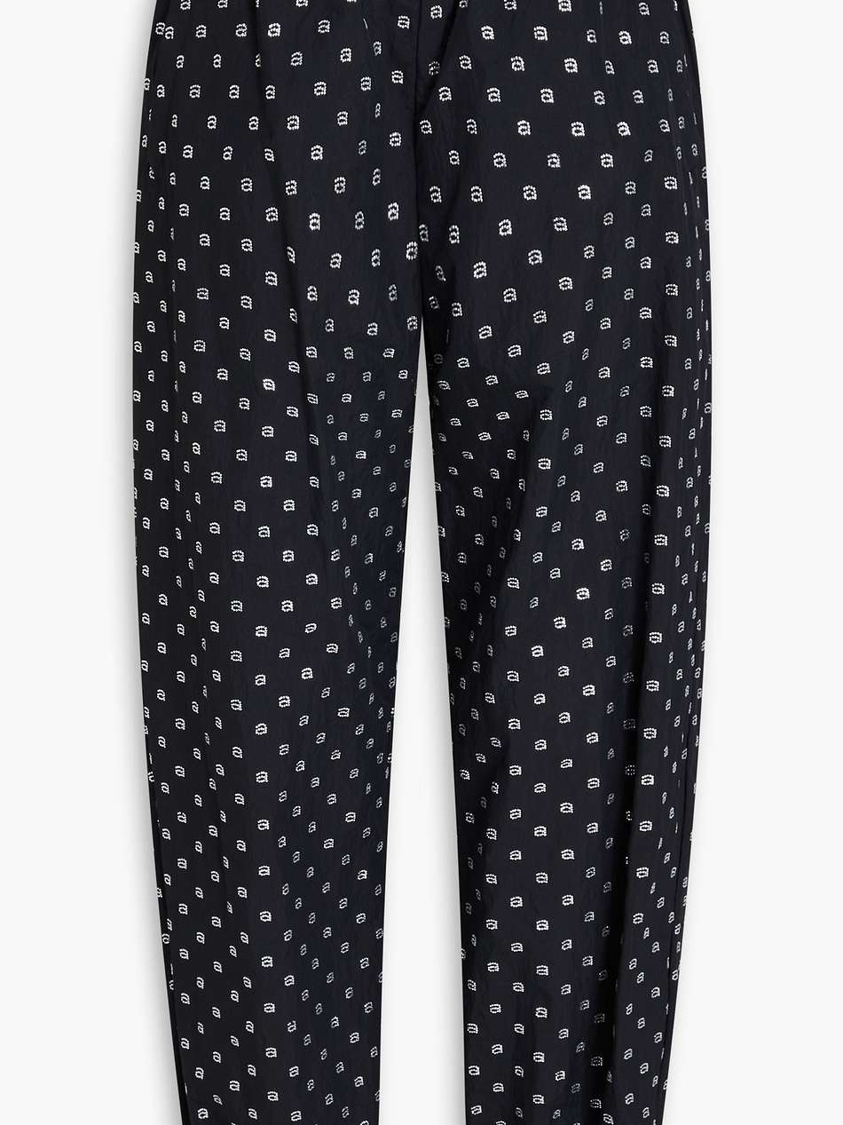 crystal-embellished taffeta tapered pants