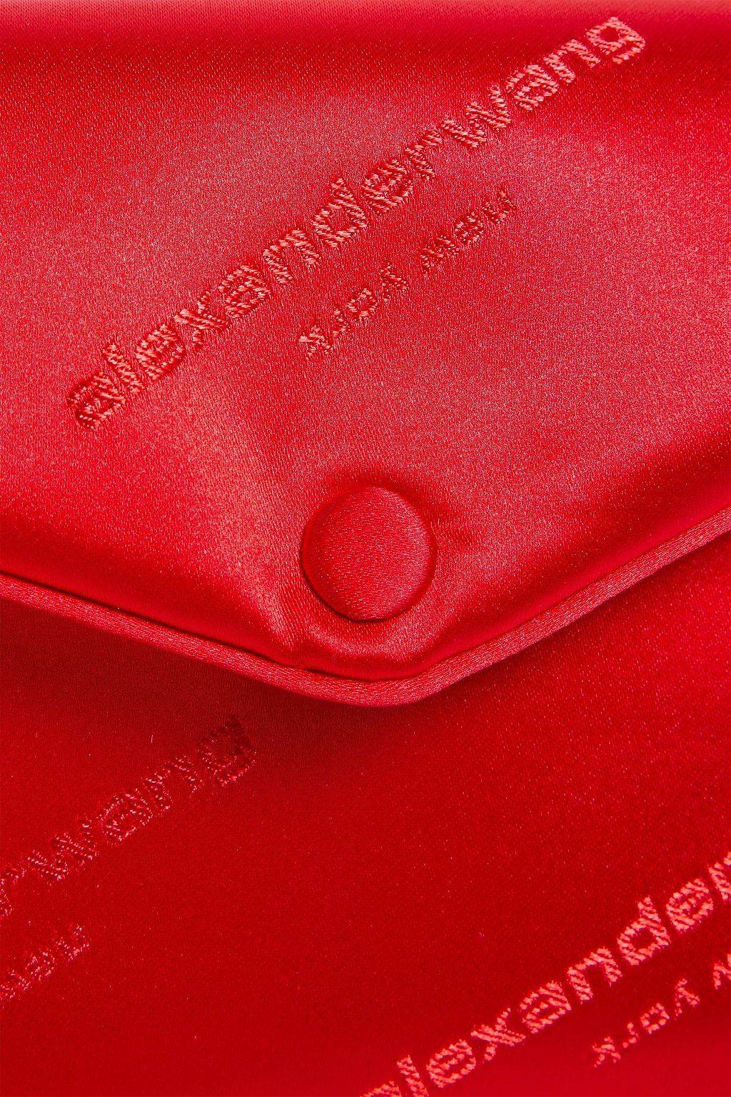 ALEXANDER WANG Satin-jacquard envelope clutch