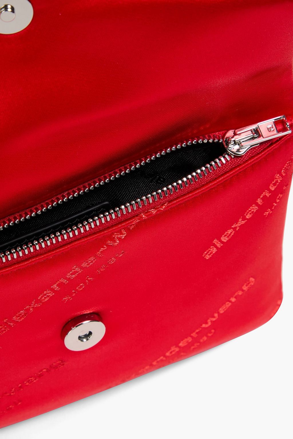 ALEXANDER WANG Satin-jacquard envelope clutch