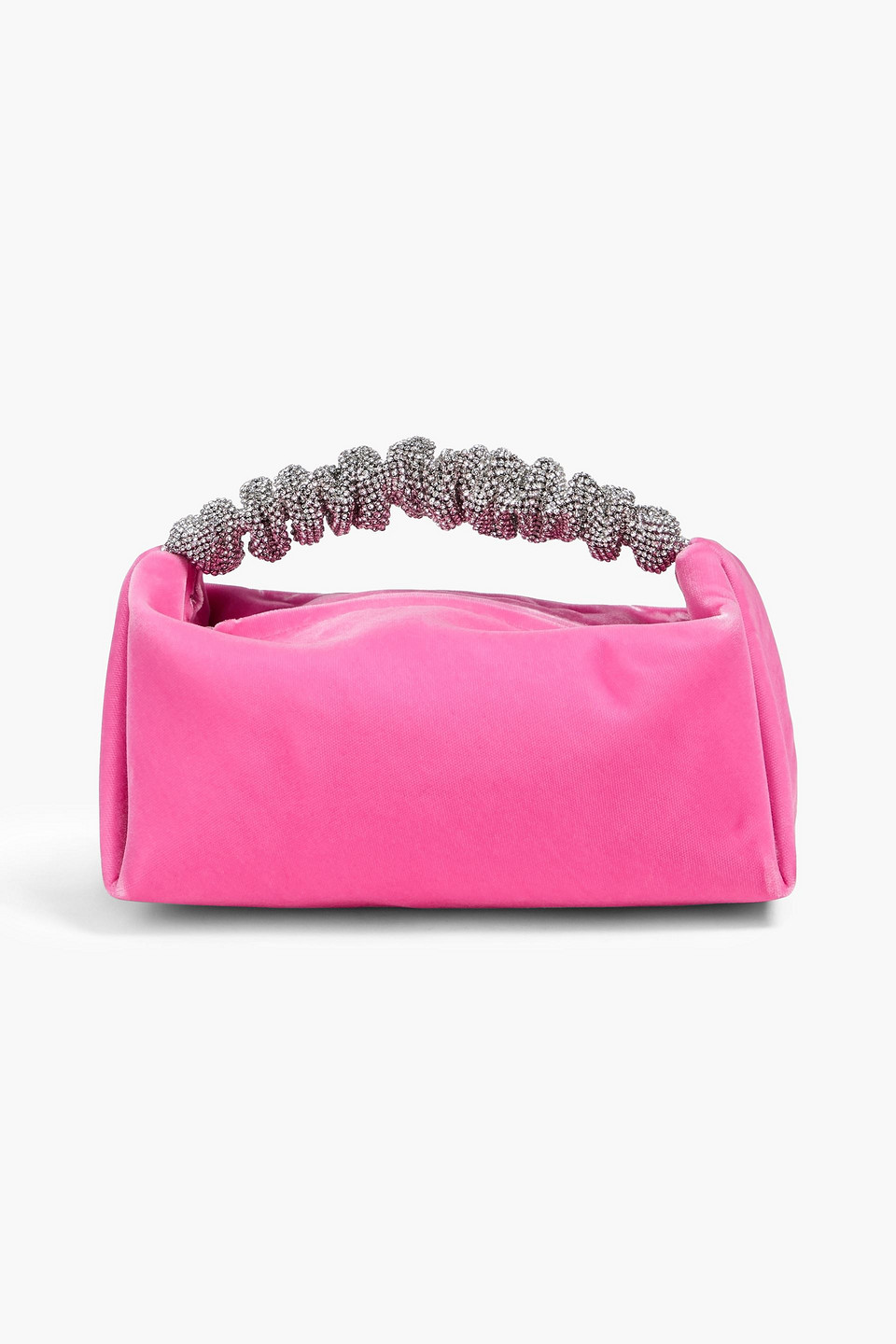 Alexander Wang - Mini Scrunchie crystal-embellished velvet tote - Pink - OneSize